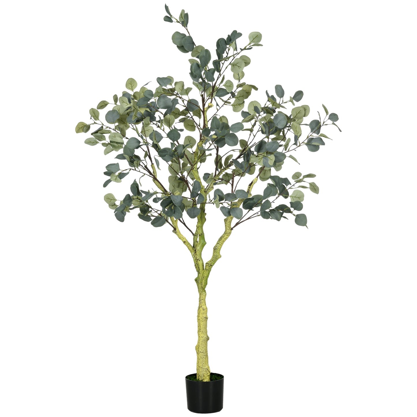 5ft Artificial Tree, Indoor Fake Eucalyptus with White Tender Tips and Pot, for Home, Office, and Living Room Decor Artificial Trees at Gallery Canada