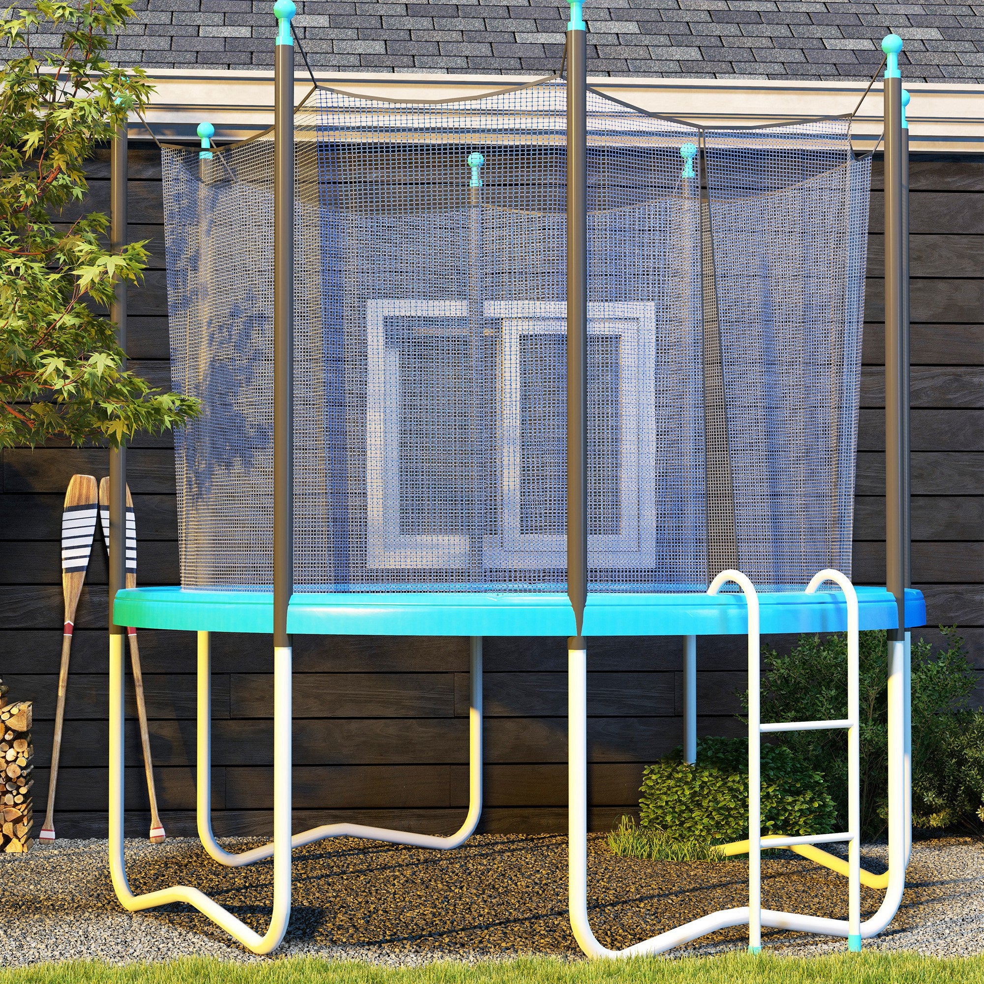 12ft Trampoline Replacement Pad Trampoline Spring Cover EPE Foam Light Blue Trampolines at Gallery Canada