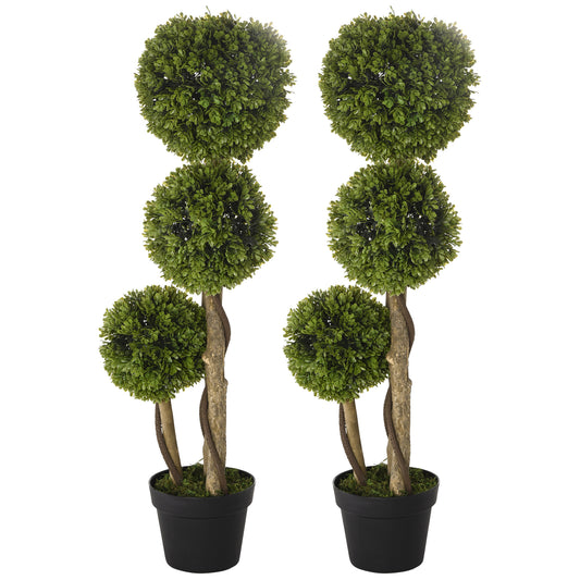 Set of 2 3FT Artificial Tree Bamboo Tree Fake Plants in Pot for Home Office Living Room Decor, Green Artificial Trees   at Gallery Canada