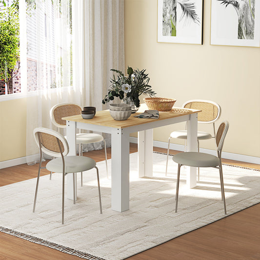 Kitchen Table for 4-6 People, Dining Table with Veneered Top for Dining Room, Oak Bar Tables   at Gallery Canada