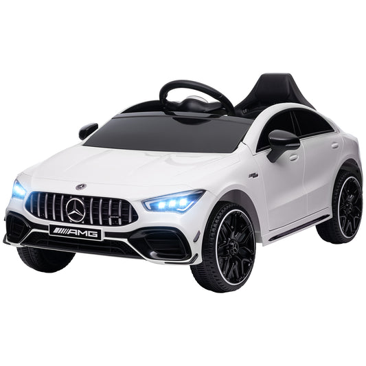 Mercedes-AMG Licensed 12V Ride on Car, Kids Electric Car with Remote Control, Spring Suspension, LED Lights, White Electric Toy Cars   at Gallery Canada