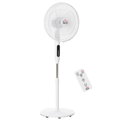 Standing Floor Fan with Remote Control, Stand Up Cooling Fan, Tall Pedestal Electric Fan for Home Bedroom, White Stand Fans   at Gallery Canada