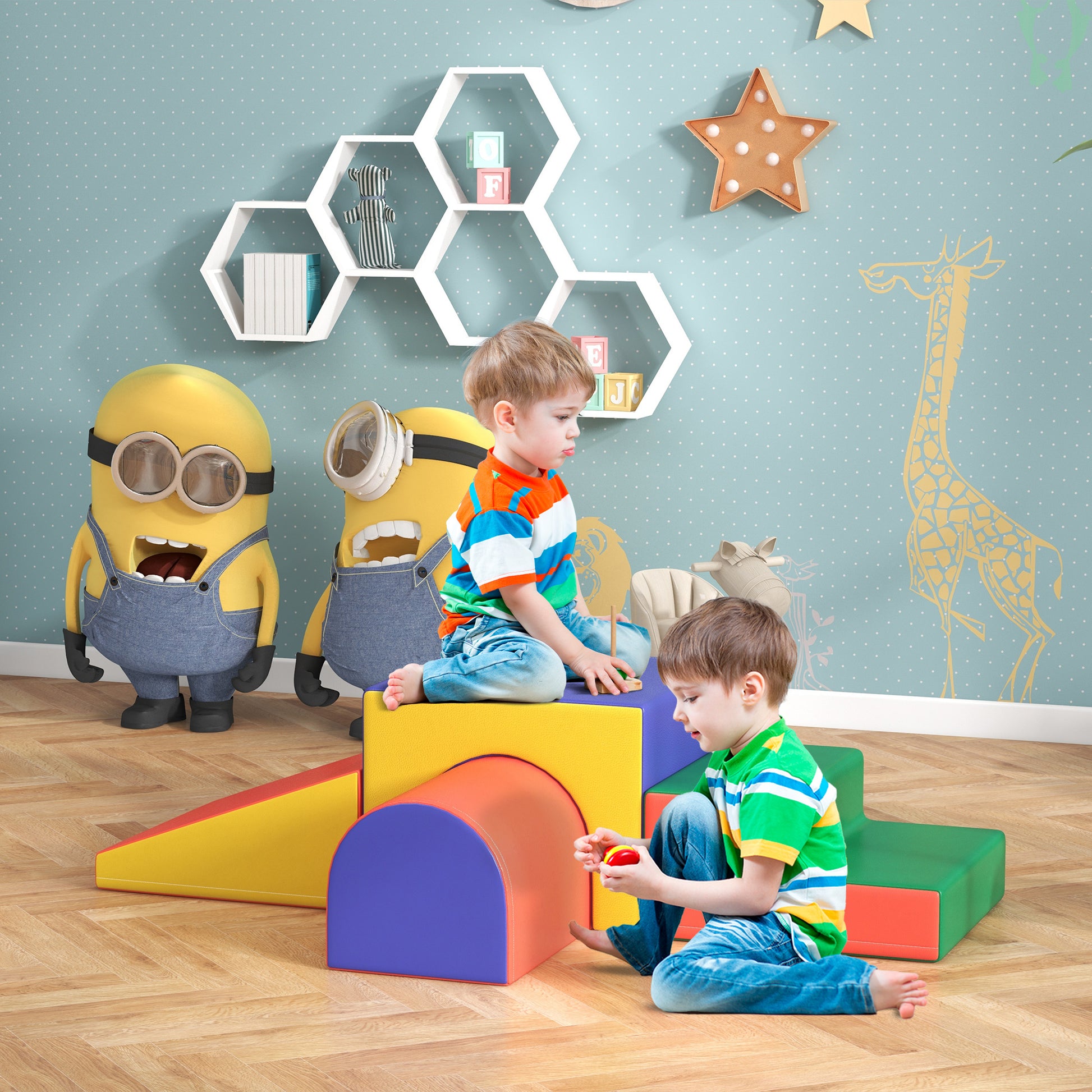 4 Piece Foam Play Set for Toddlers and Children, Classic Colour Baby Gym & Playmats Classic Colour  at Gallery Canada