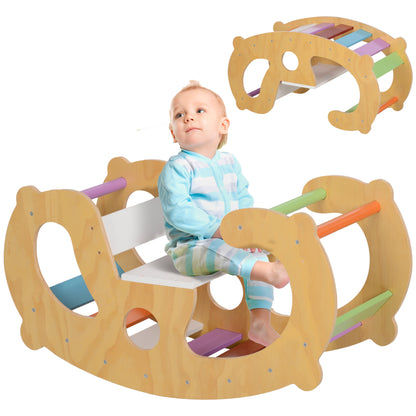 2 in 1 Wooden Arch Ladder Baby Rocker for Toddlers 18-48 Months Baby Gym & Playmats   at Gallery Canada