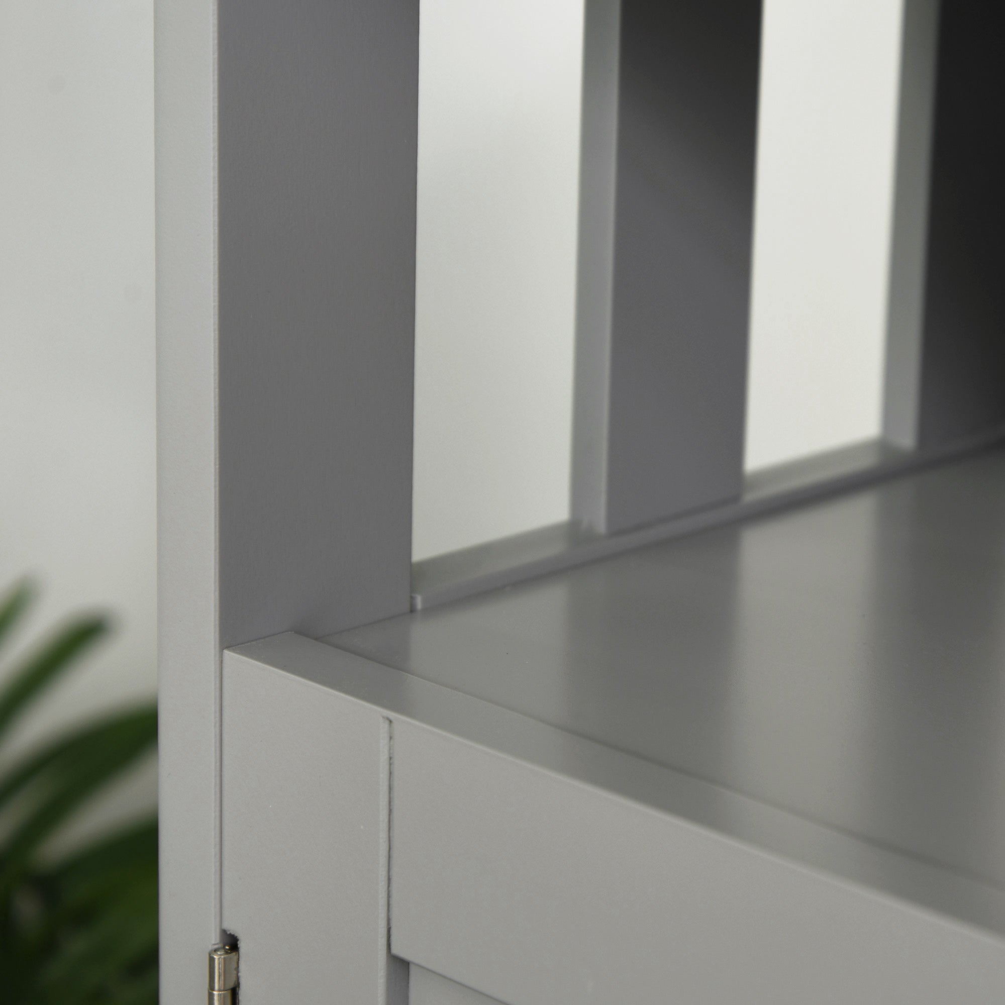 Kitchen Sideboard, Buffet Cabinet, Wooden Storage Console Table with 2-Level Cabinet and Open Shelf, Grey Bar Cabinets at Gallery Canada