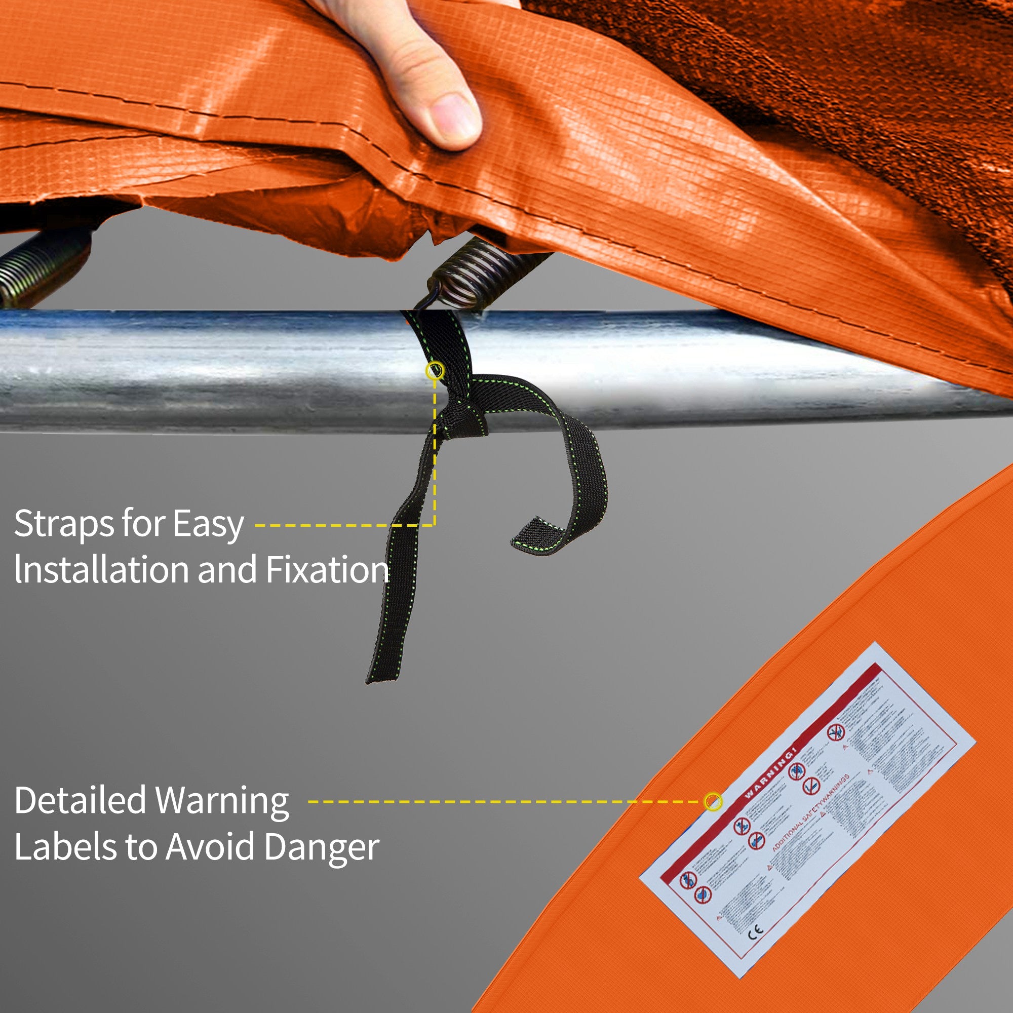 14ft Trampoline Replacement Pad Trampolining Replacement Jump Bounce Exercise GYM Pad Only Light Orange Trampolines at Gallery Canada