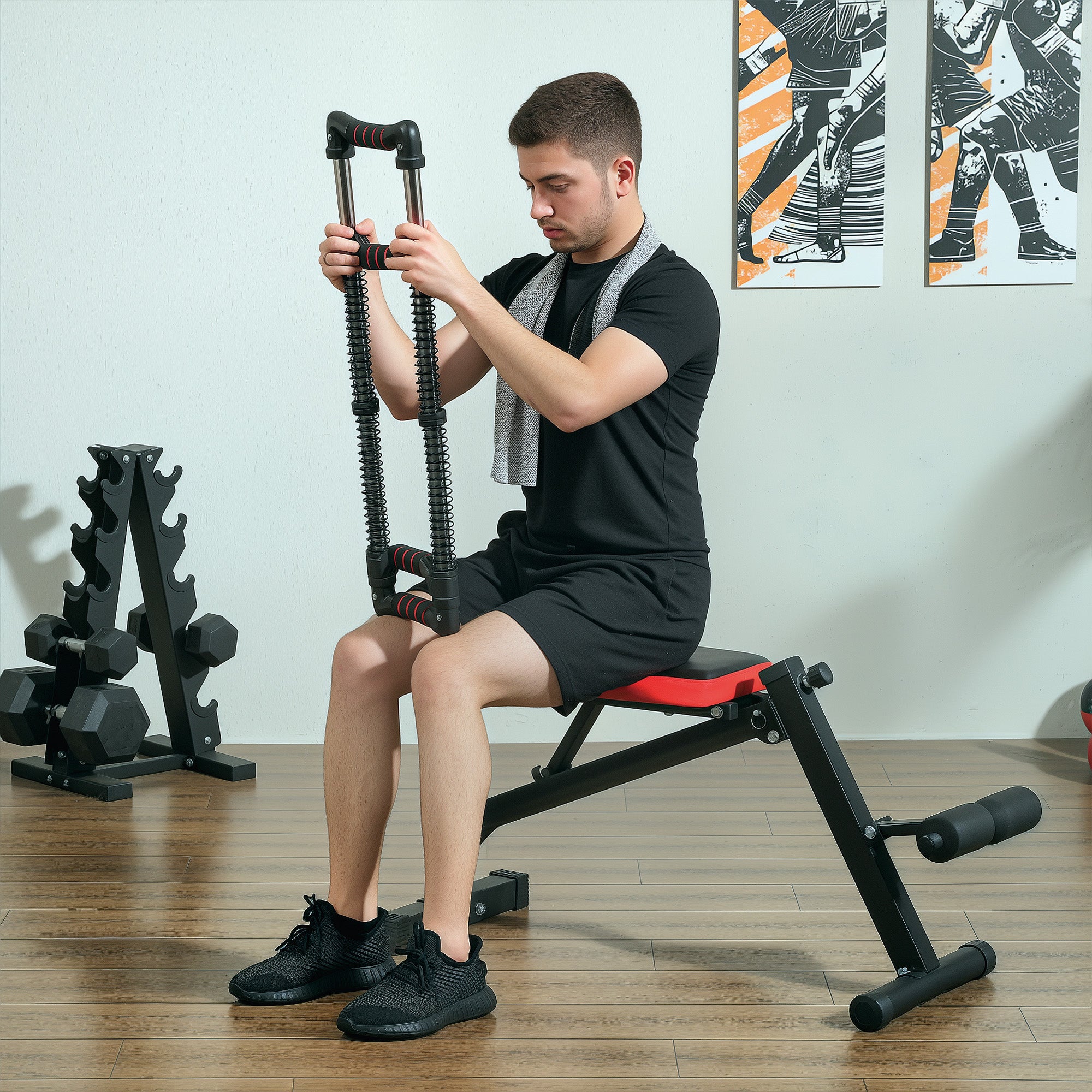 Chest Expander, Spring Chest Exerciser with 22-176 lbs Resistance for Men and Women Home Gym, Office or Travel More-Strength Training Equipment at Gallery Canada