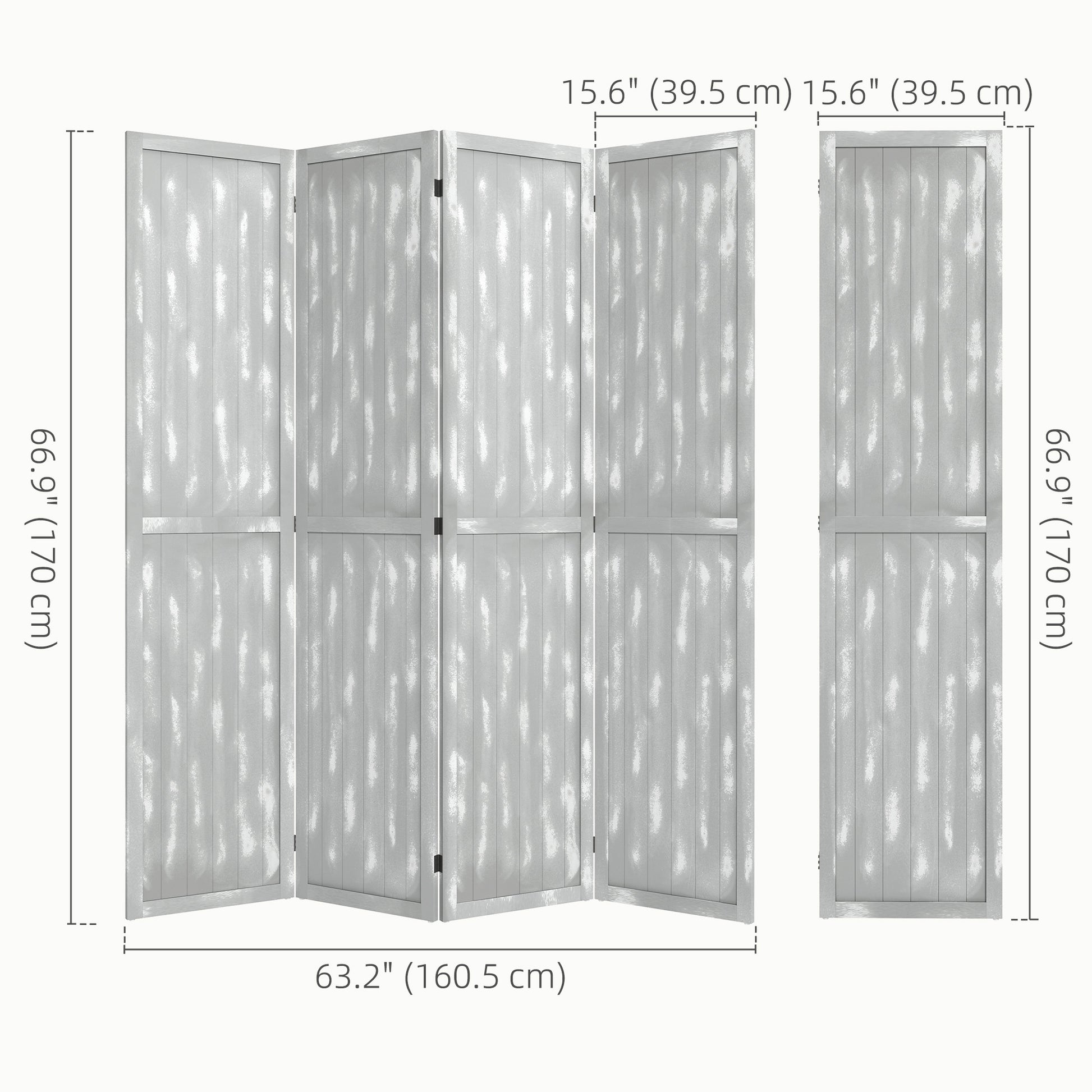 Screen Divider Room Divider Screen with Foldable Design for Indoor Bedroom Office 5.5' Grey Room Dividers at Gallery Canada