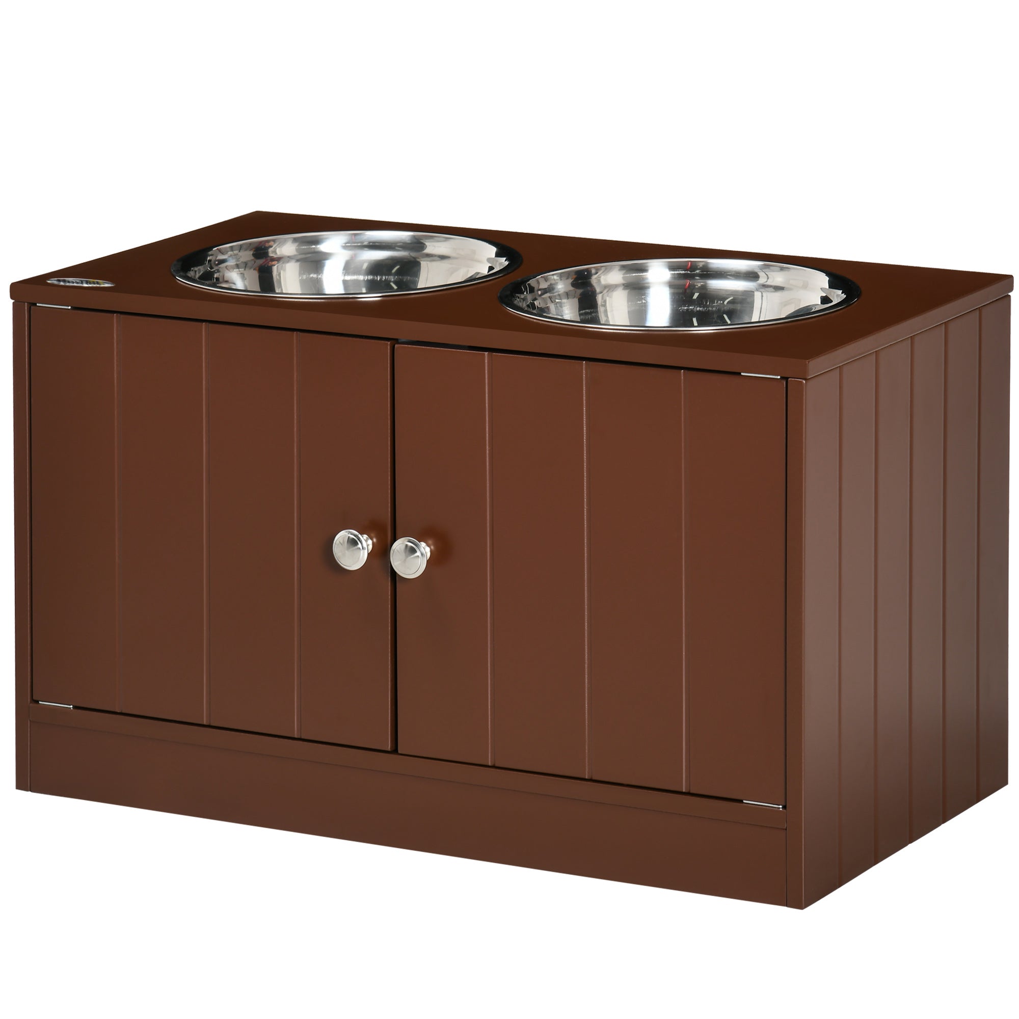 Elevated Dog Bowls, Pet Feeding Station with Stand, Brown Dog Bowls Brown  at Gallery Canada