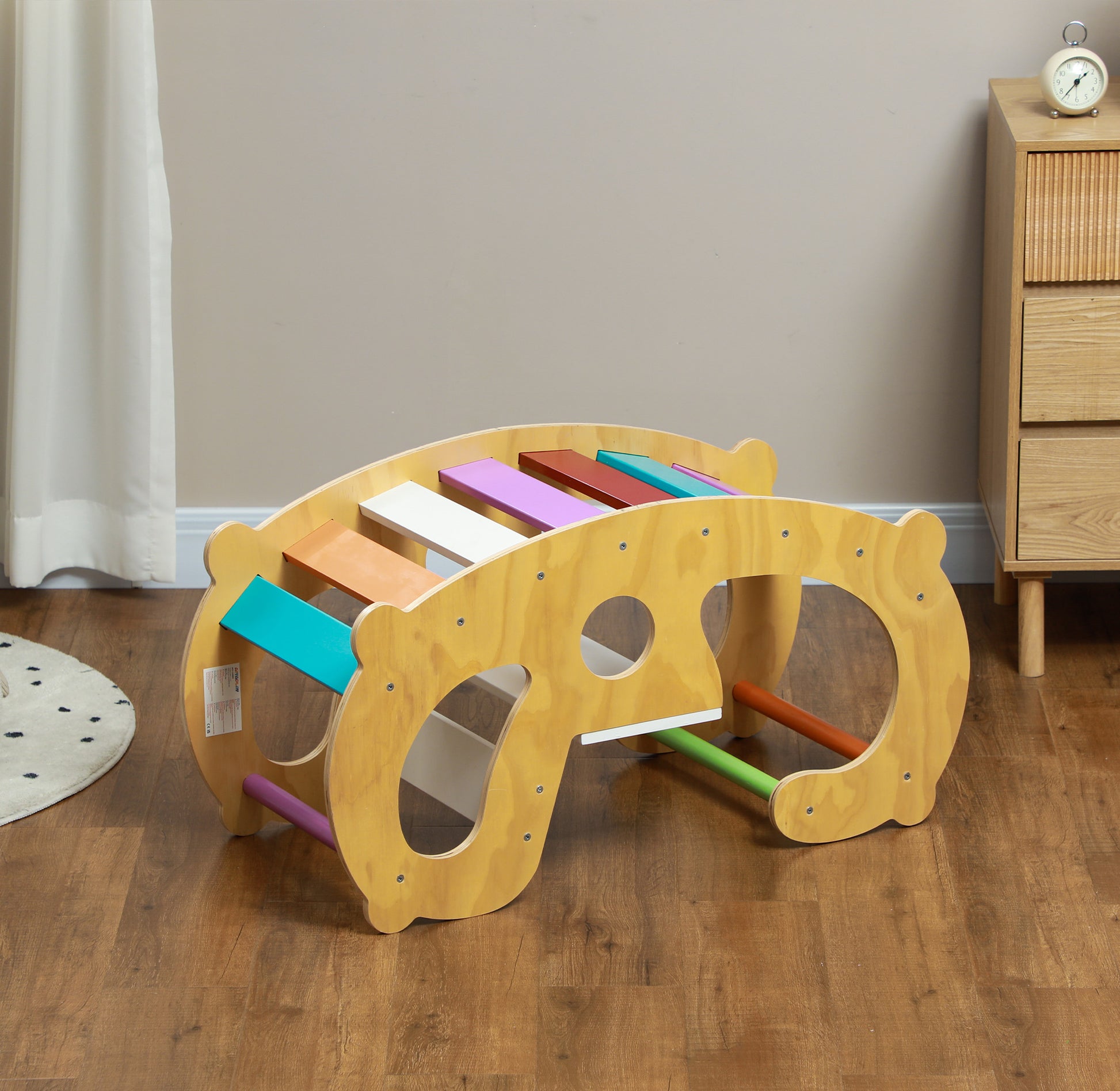 2 in 1 Wooden Arch Ladder Baby Rocker for Toddlers 18-48 Months Baby Gym & Playmats   at Gallery Canada