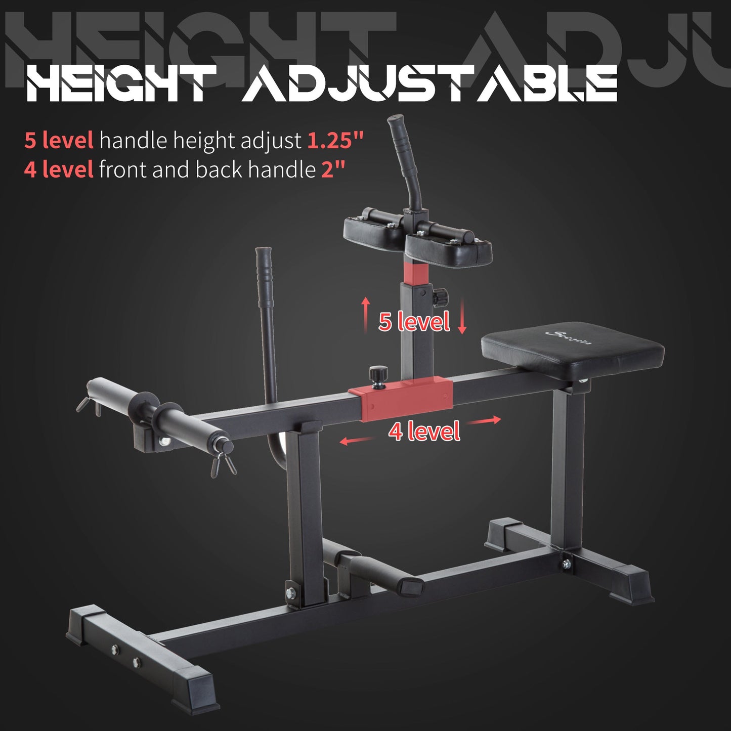 Adjustable Seated Calf Raise Machine, Steel Leg Press Machine, Strength Training Gym Equipment for Legs, Waist And Arms, Black More-Strength Training Equipment   at Gallery Canada