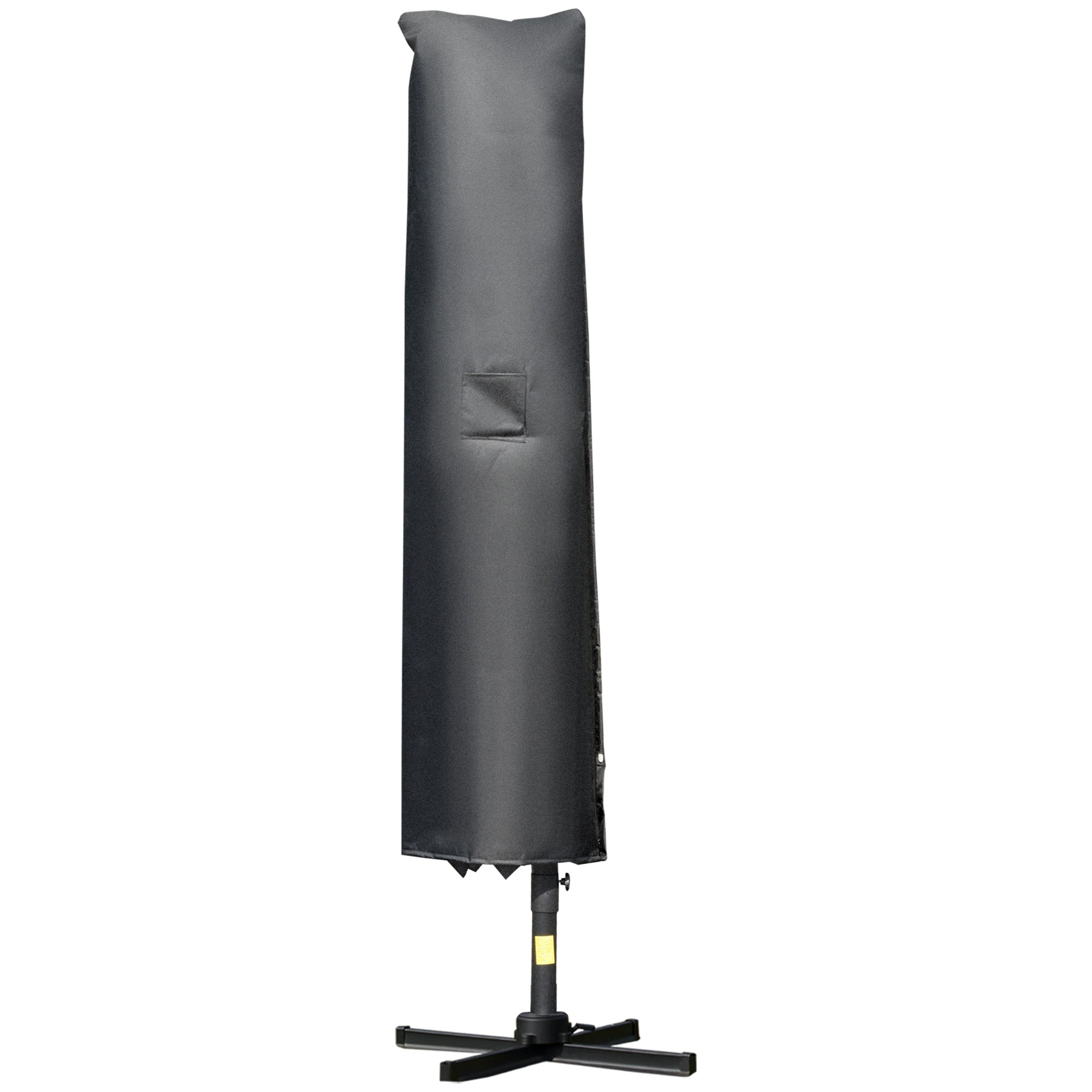 10' x 10' Cantilever Patio Umbrella, Double Top Square Offset Umbrella with 360° Rotation, 5 Adjustable Tilt Angles, Umbrella Cover, Aluminum Pole and Ribs, Charcoal Grey Cantilever Umbrellas at Gallery Canada