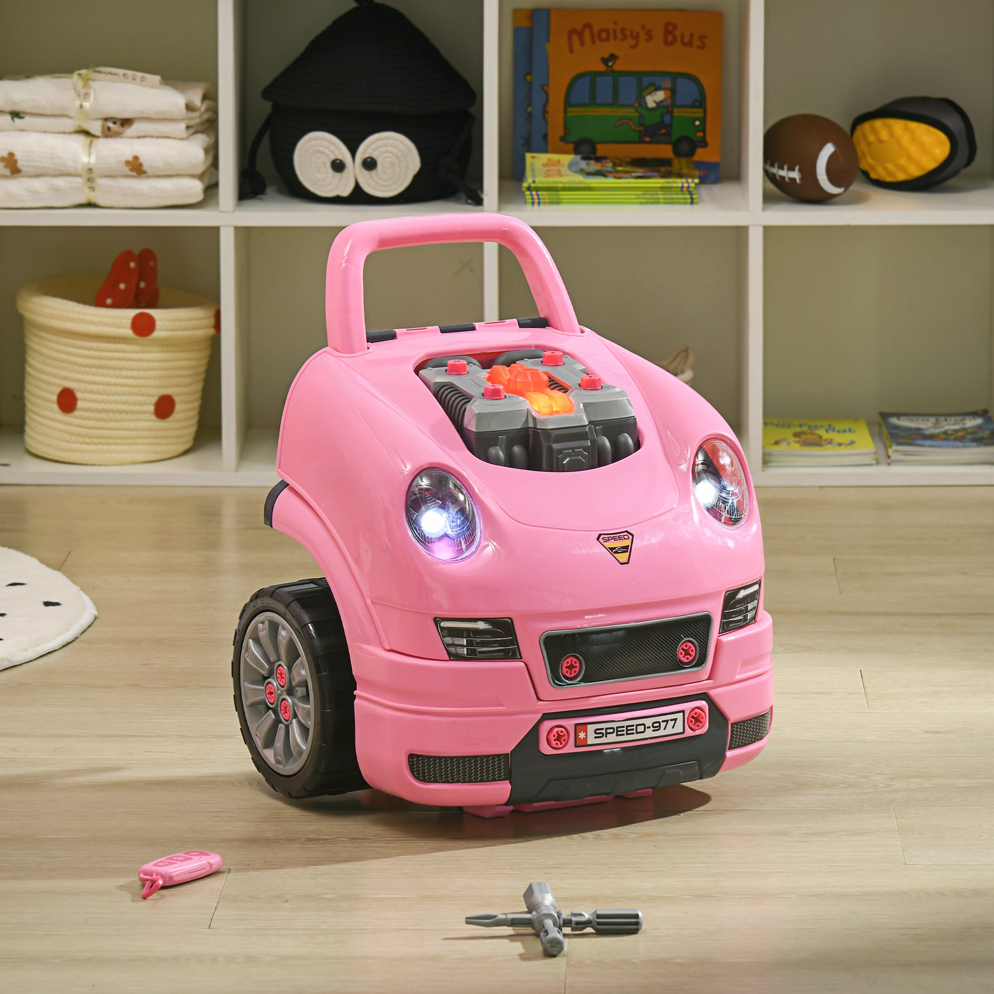 Mechanic Kids Truck Engine Toy Set, Car Service Play Set, Pink Workbench Toy Sets at Gallery Canada