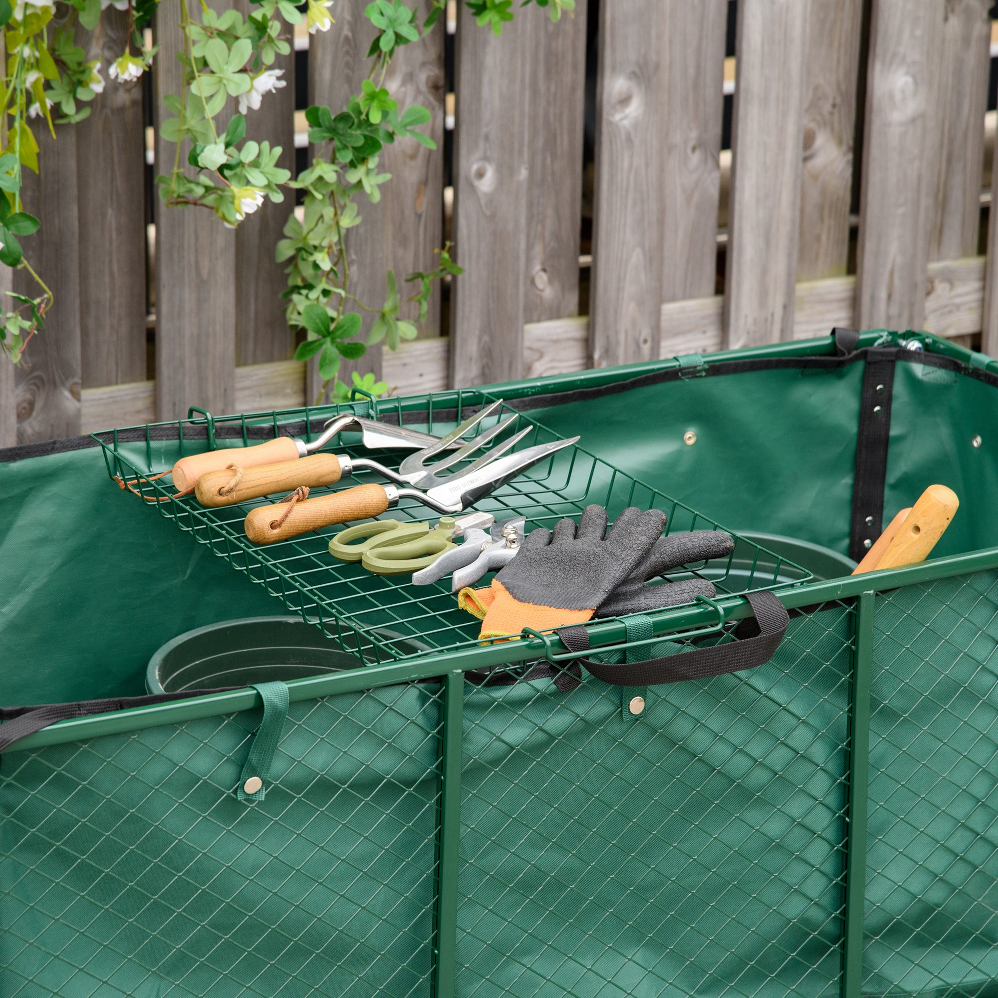 342L Utility Wagon Cart with Removable Mesh Sides to Convert into Flatbed for Beach Lawn Yard Folding Garden Carts at Gallery Canada