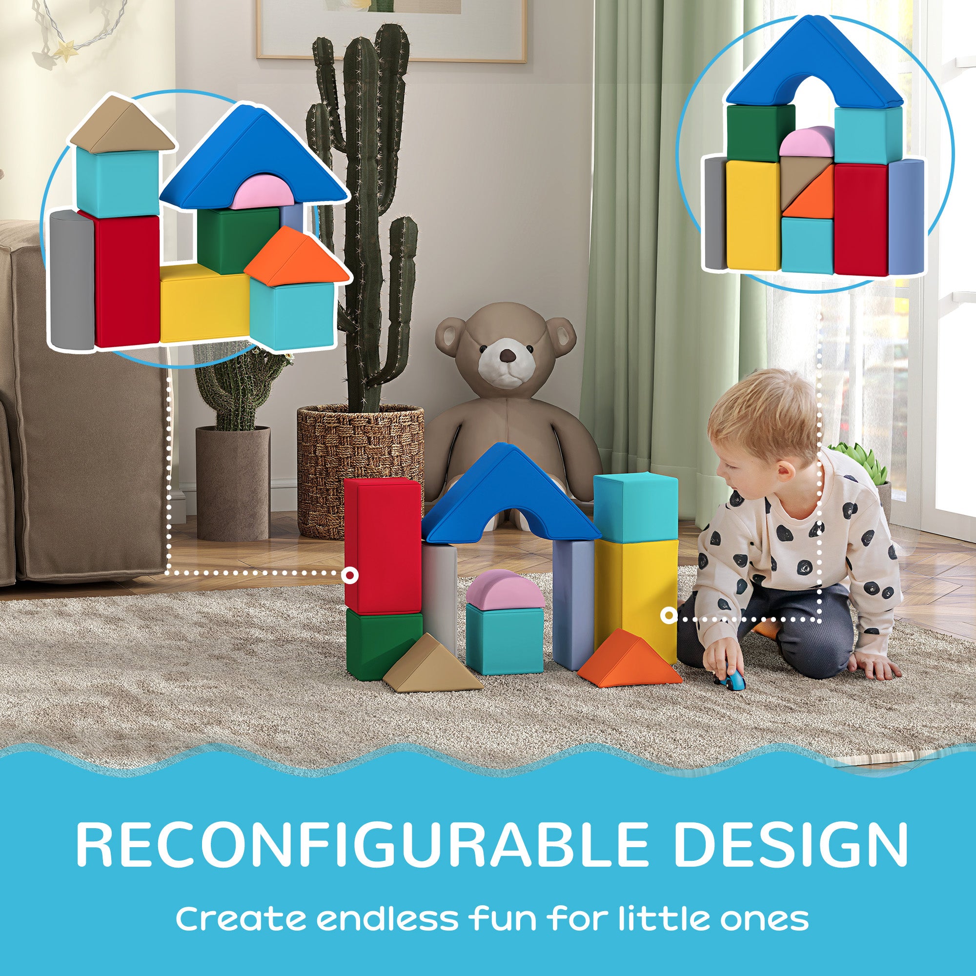 11 Piece Soft Play Equipment for Kids 6-72 Months, Dark Colour Baby Gym & Playmats at Gallery Canada