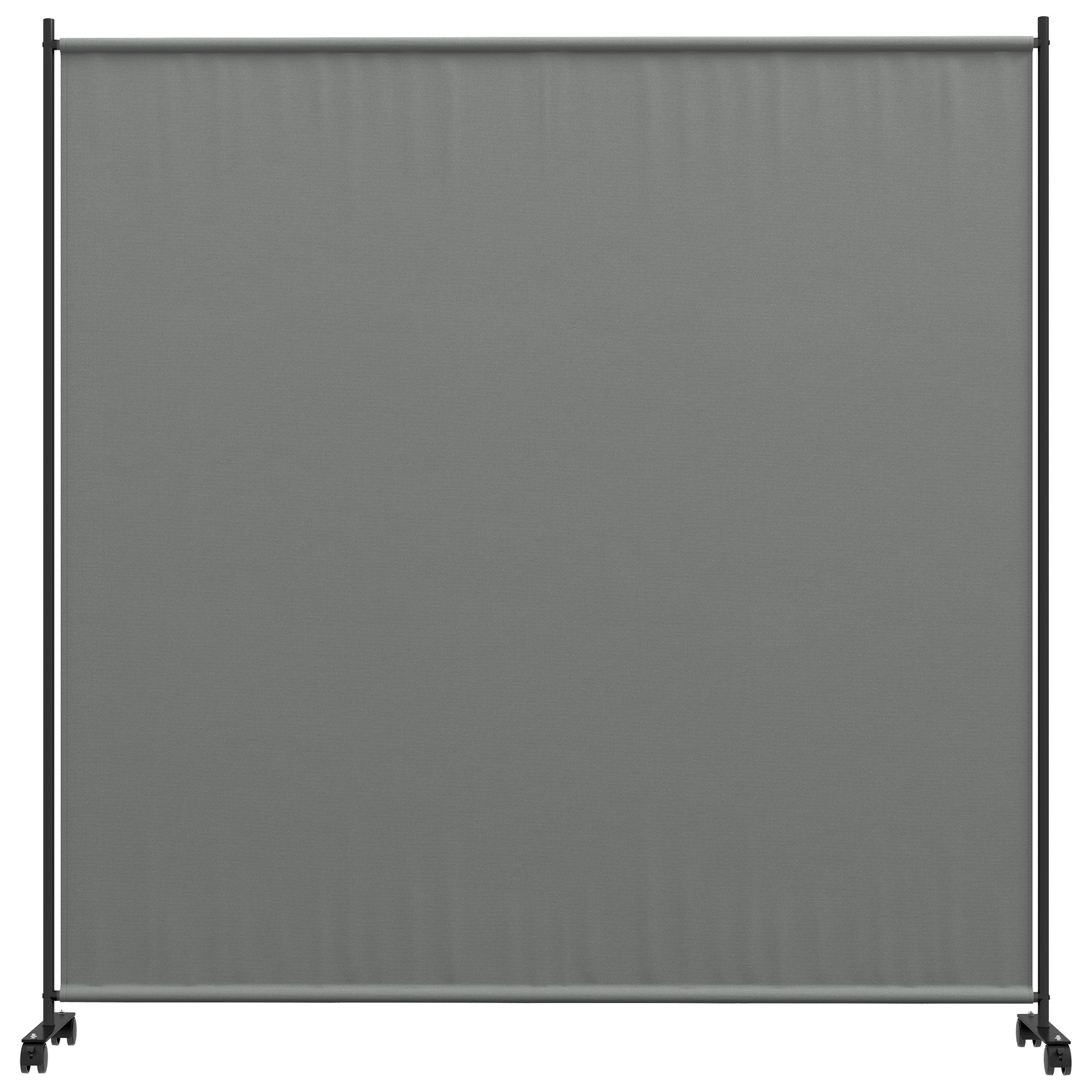 Outdoor Room Divider with Castor Wheels, Rolling Privacy Screen for Patio Backyard Pool Hot Tub, 6ft Tall Side Awnings Dark Grey at Gallery Canada
