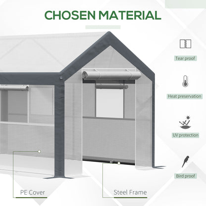 7' x 12' x 7' Heavy Duty Walk-In Greenhouse Vegetable Seed Growth Tent Outdoor Plant Growing Tunnel Warm House Flower Shed Backyard, White Tunnel Greenhouses at Gallery Canada