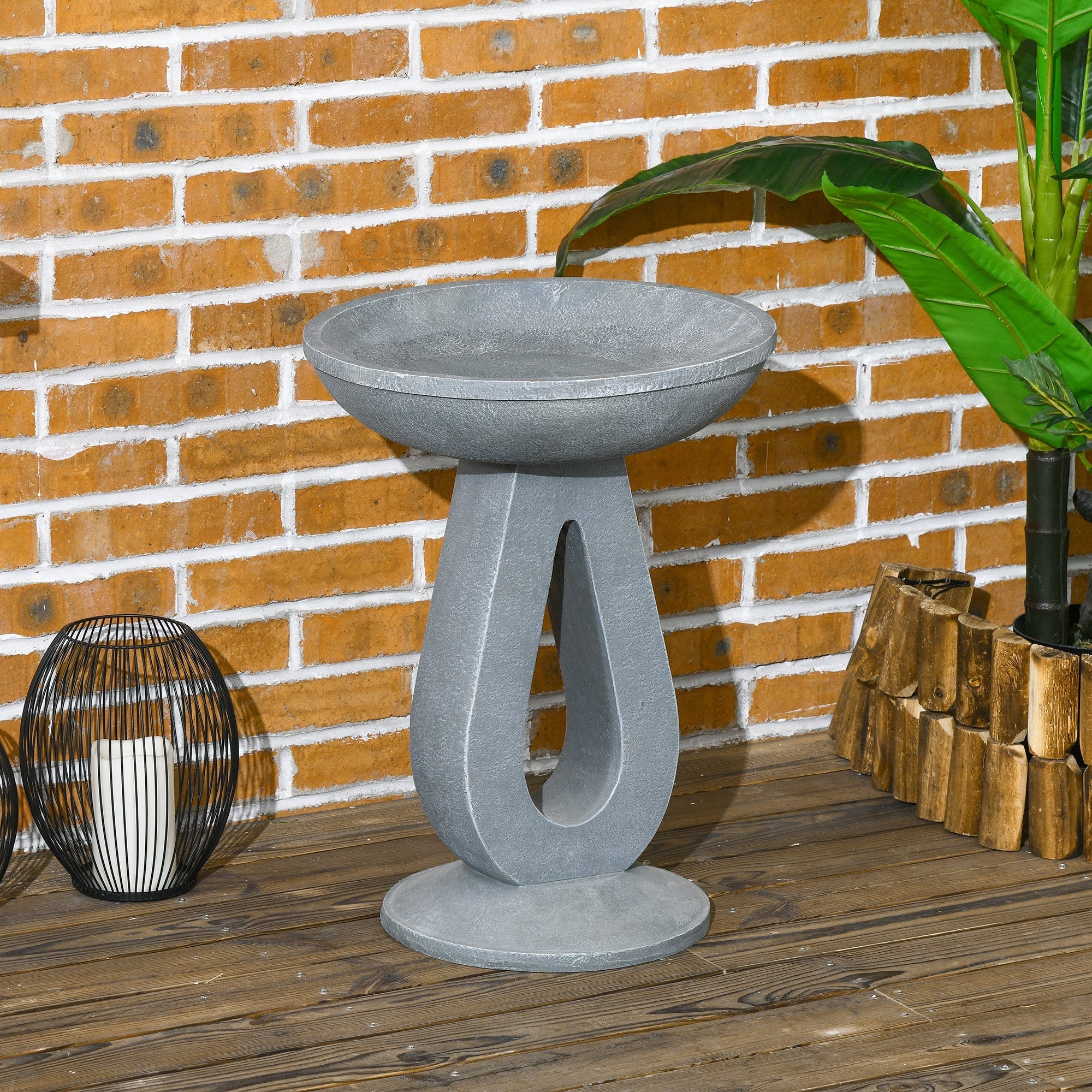 Outdoor Resin Bird Bath, 20.1