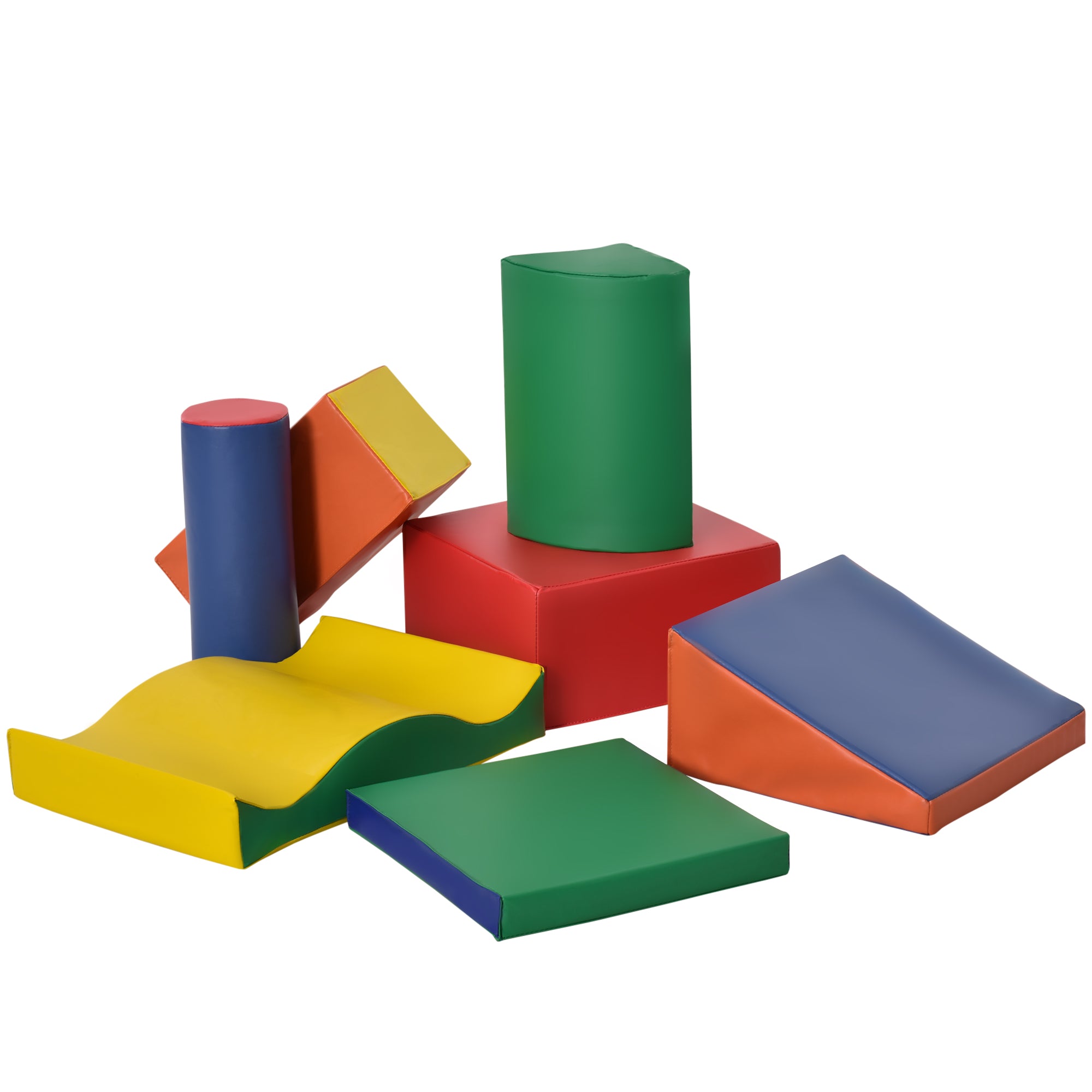 7 Pieces Soft Play Foam Climbing Blocks, Indoor Modular Kids Play Toys for Climbing, Crawling, Sliding, Multicolour Baby Gym & Playmats at Gallery Canada
