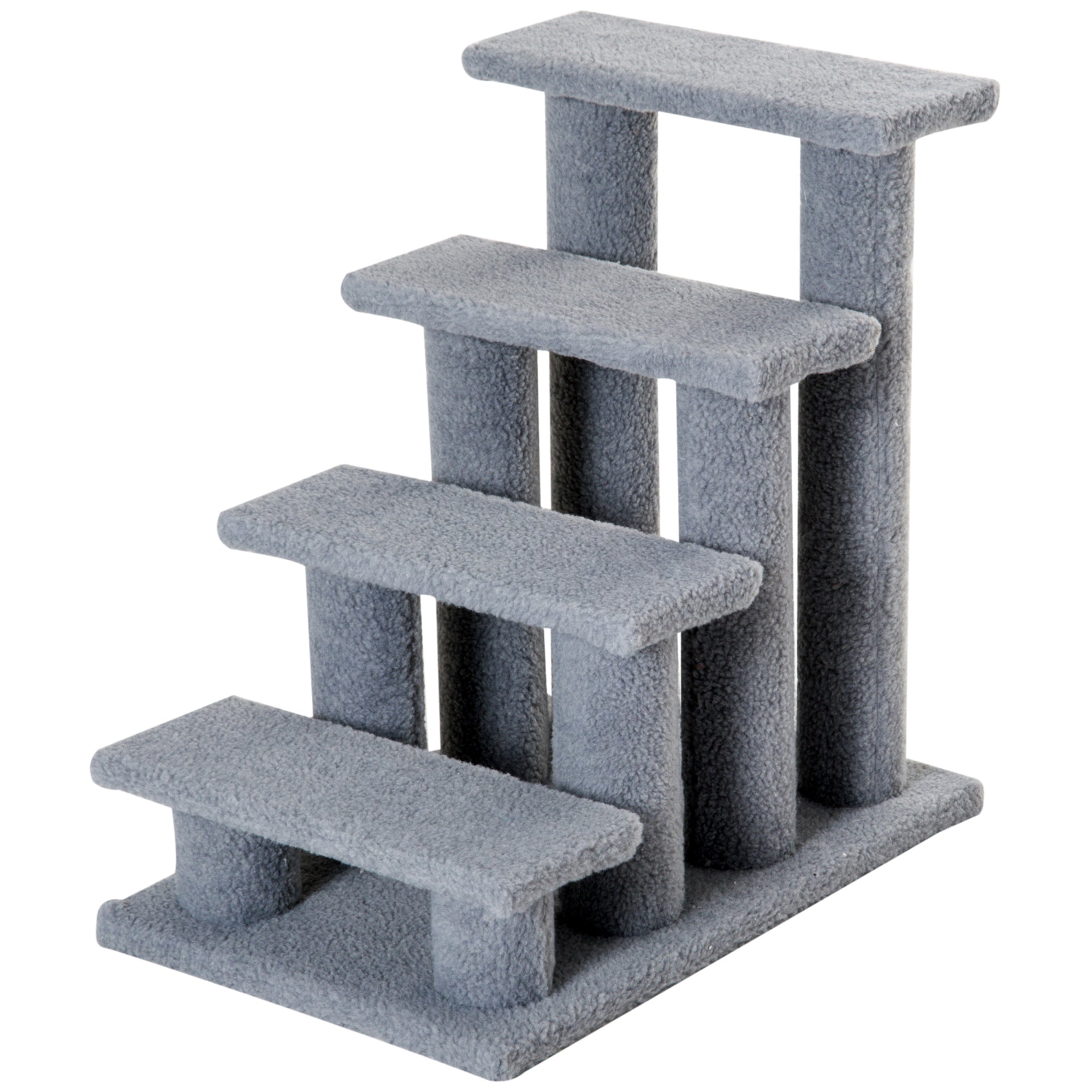 4-Step Multi-Level Carpeted Cat Scratching Post Pet Stairs, Grey Cat Stairs at Gallery Canada