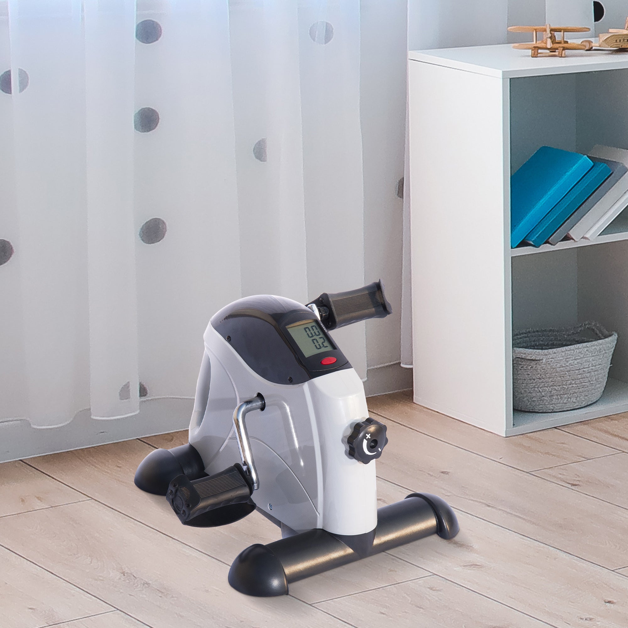Portable Mini Exercise Bike Desk Pedal Indoor Cycle Fitness Hand Foot Exercise Machine w/ LCD Display Exercise & Stationary Bikes at Gallery Canada