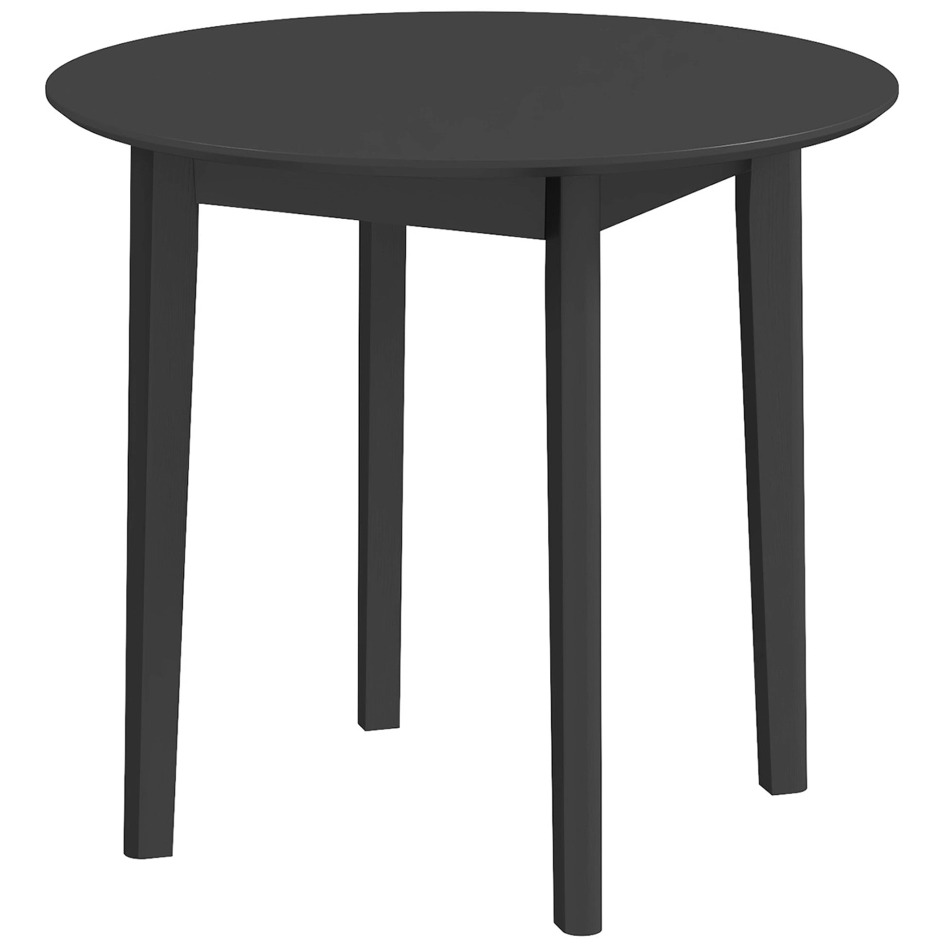 30" Round Dining Table, Farmhouse Dining Room Table with Pine Wood Frame, Space Saving Small Kitchen Table, Black Bar Tables & Dining Tables   at Gallery Canada