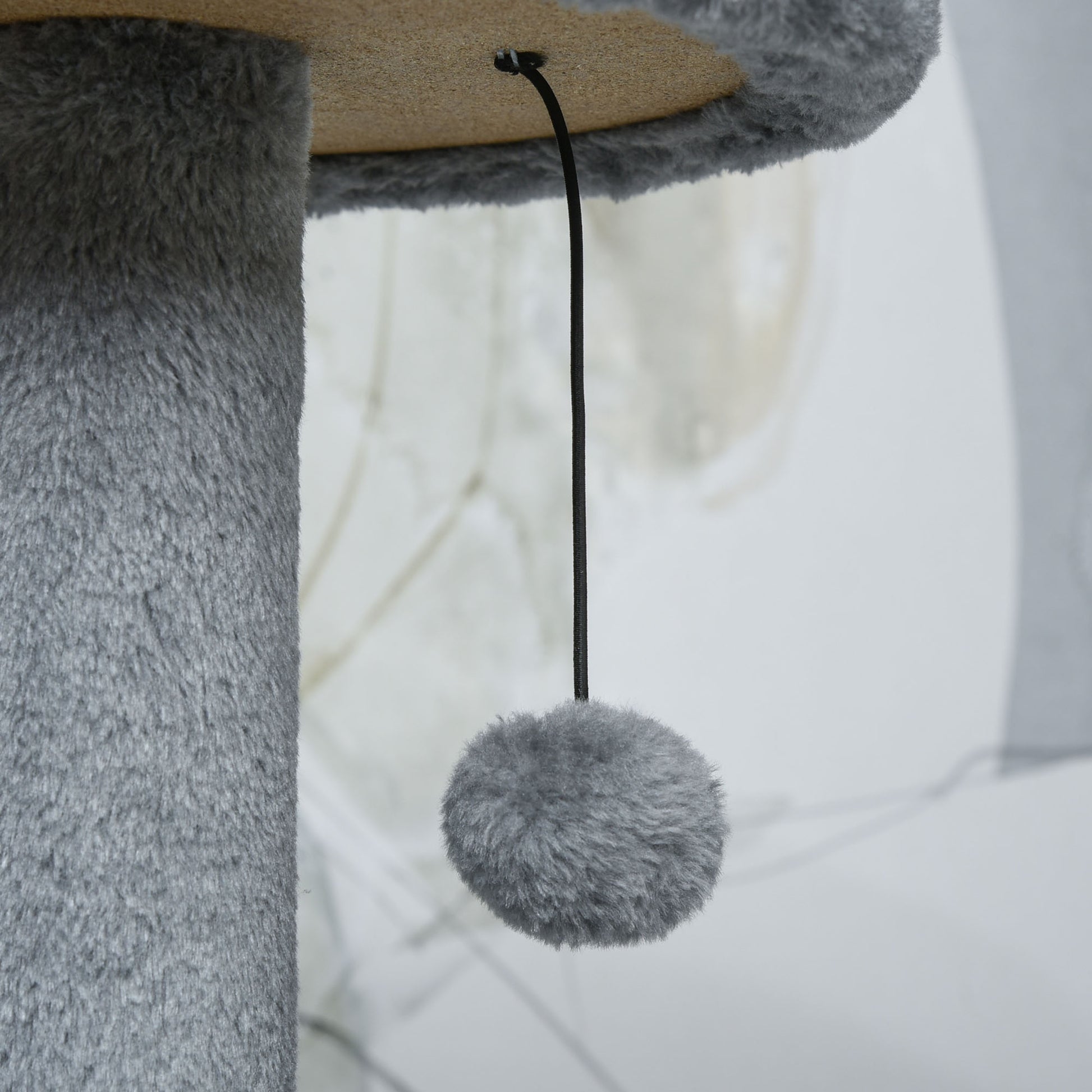 41" Cat Tree Tower Activity Center with Condo, Scratching Posts and Hanging Toys, Dark Grey Cat Towers   at Gallery Canada