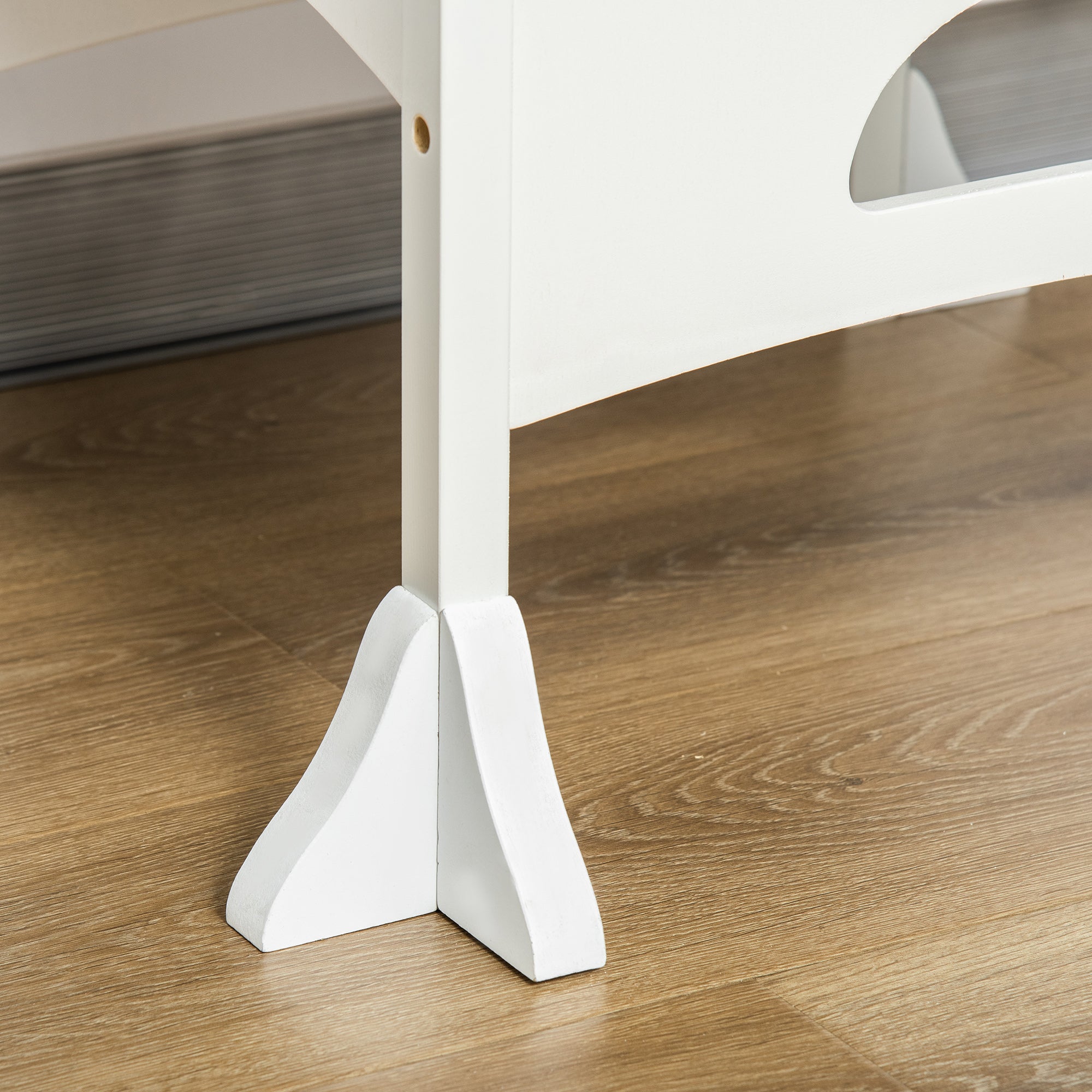 Kids Kitchen Helper Foldable Step Stool Toddler Kitchen Stool with Blackboard Lockable Handrail for 3-6 Years old White Toddler & Kids Step Stools at Gallery Canada