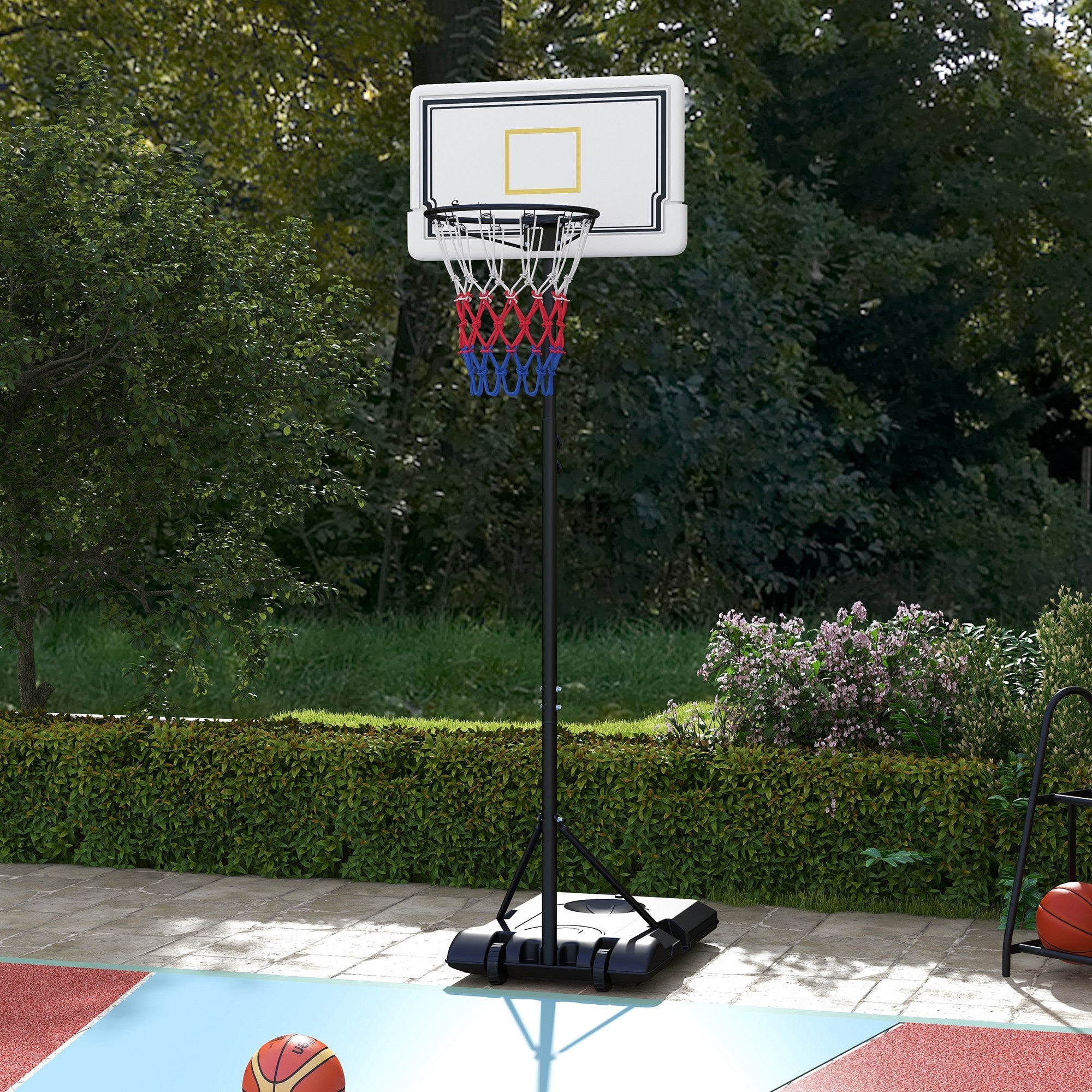 6-7ft Portable Basketball Hoop, Basketball Goal with Wheels and Fillable Base, for Teenagers Youth Adults Basketball   at Gallery Canada