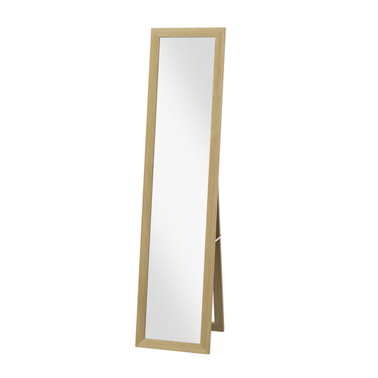 15" x 62" Full Length Mirror for Bedroom, Free Standing Dressing Mirror, Wall Mirror for Living Room, Oak Full Length Mirrors   at Gallery Canada