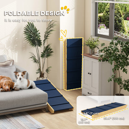 Adjustable Dog Ramp for Bed, Sofa, with Non-Slip Surface, Folding Dog Stair for Small, Medium, Large Dogs Dog Stairs   at Gallery Canada