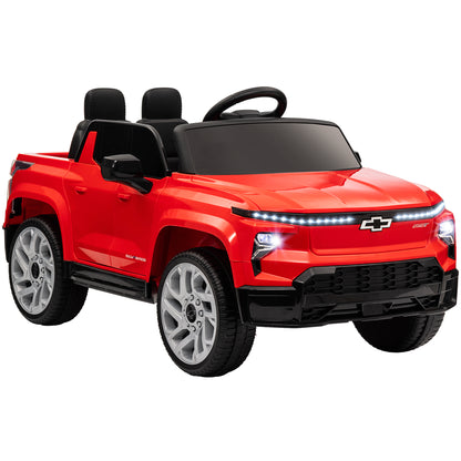 12V CHEVROLET SILVERADO EV RST Licensed Kids Car w/ Remote, Spring Suspension, Soft Start, Training Wheels, Red Electric Toy Cars   at Gallery Canada