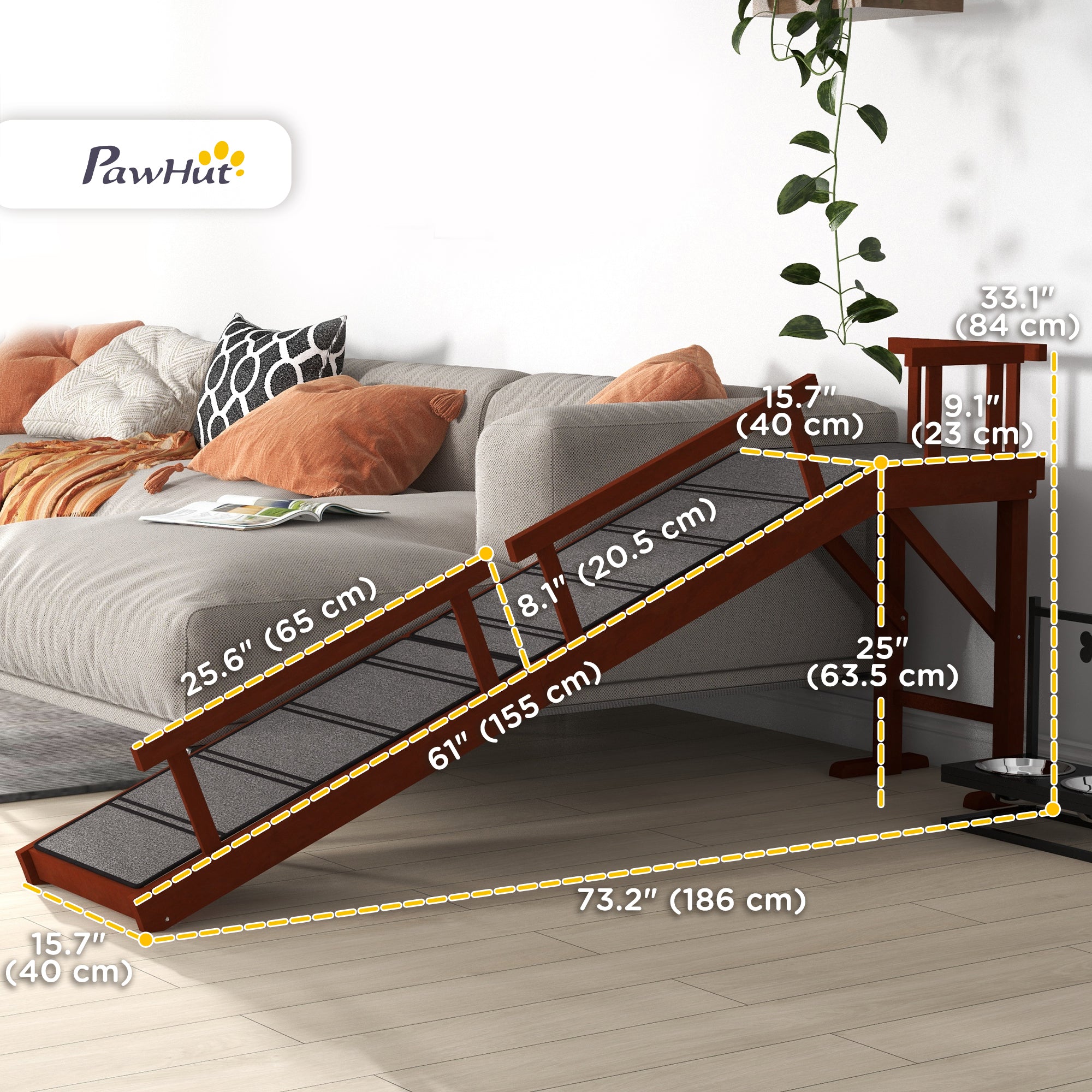 Wooden Dog Ramp for Large Dogs, 73