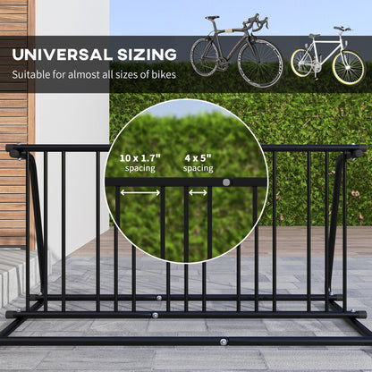 All-Steel Bike Rack, 61" Bike Stand, 6-Bike Capacity, Dual-Side, for Garages Streets Yards Schools - Gallery Canada