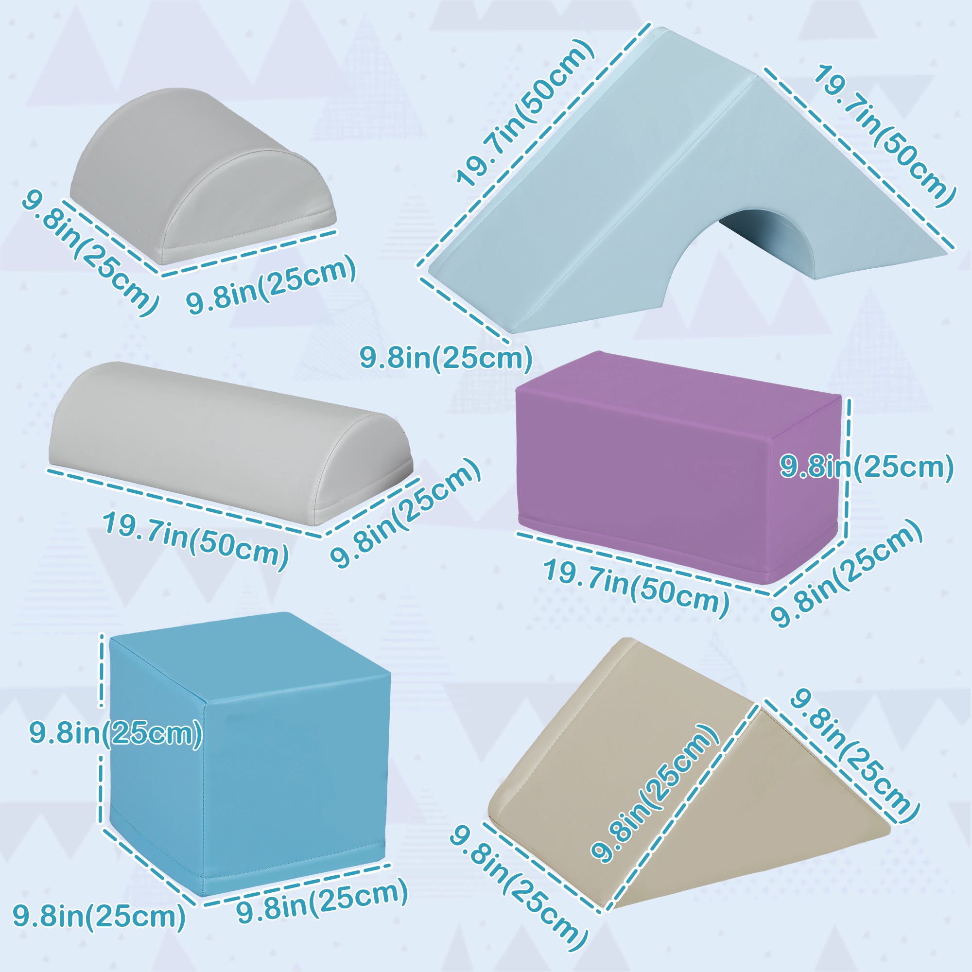11 Piece Soft Play Blocks Kids Climb and Crawl Gym Toy Foam Building Multicolour Baby Gym & Playmats at Gallery Canada