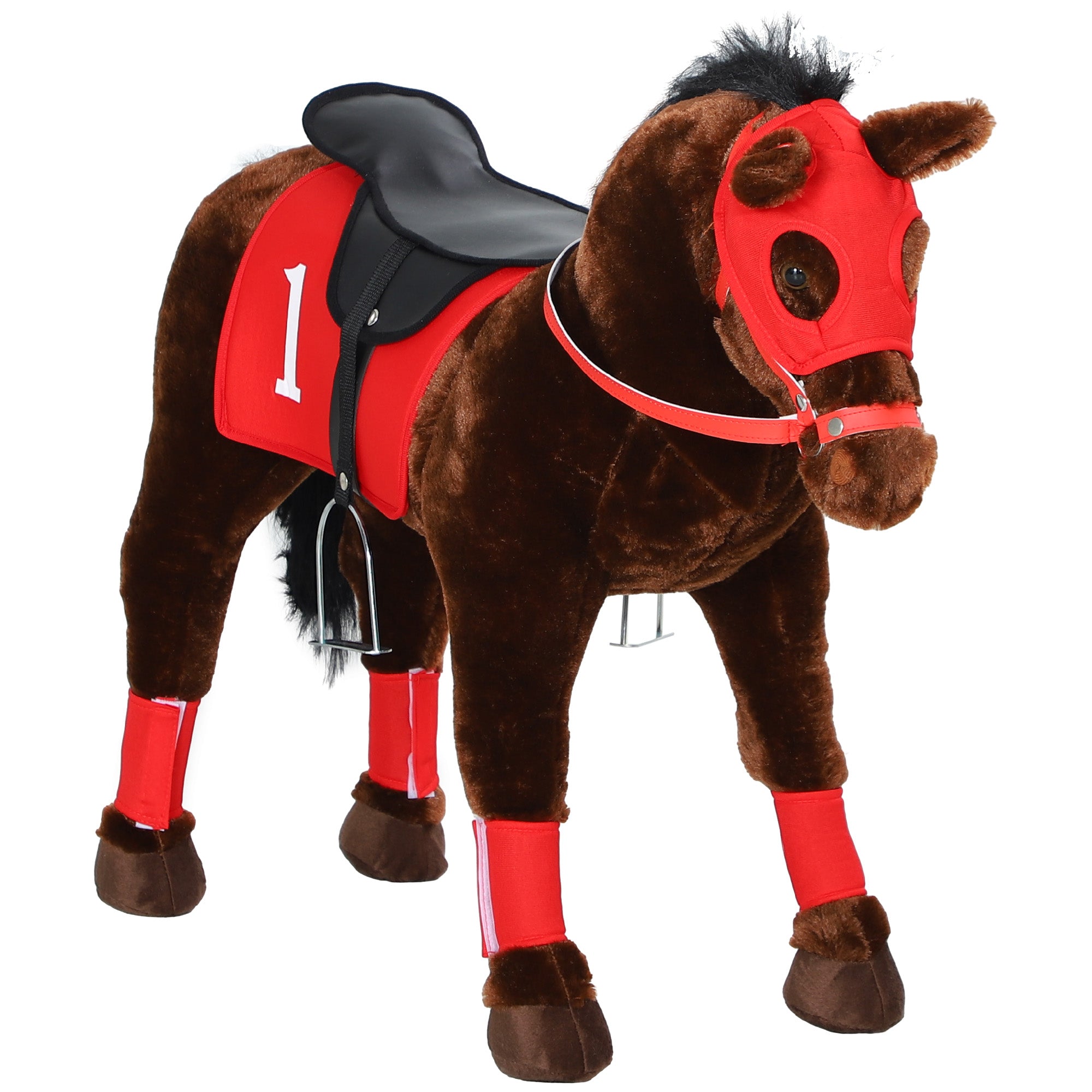 Kids Ride On Horse w/ Neighing Sound, Saddle, Stirrups, for 3-8 Years Rocking Horses at Gallery Canada