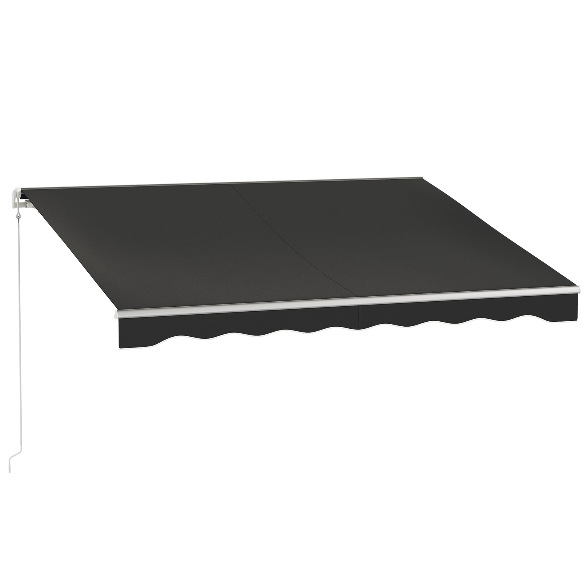 10' x 8' Electric Retractable Awning, UV Protection Sun Shade Shelter w/ Remote Controller for Deck Balcony Yard, Black Deck Awnings at Gallery Canada