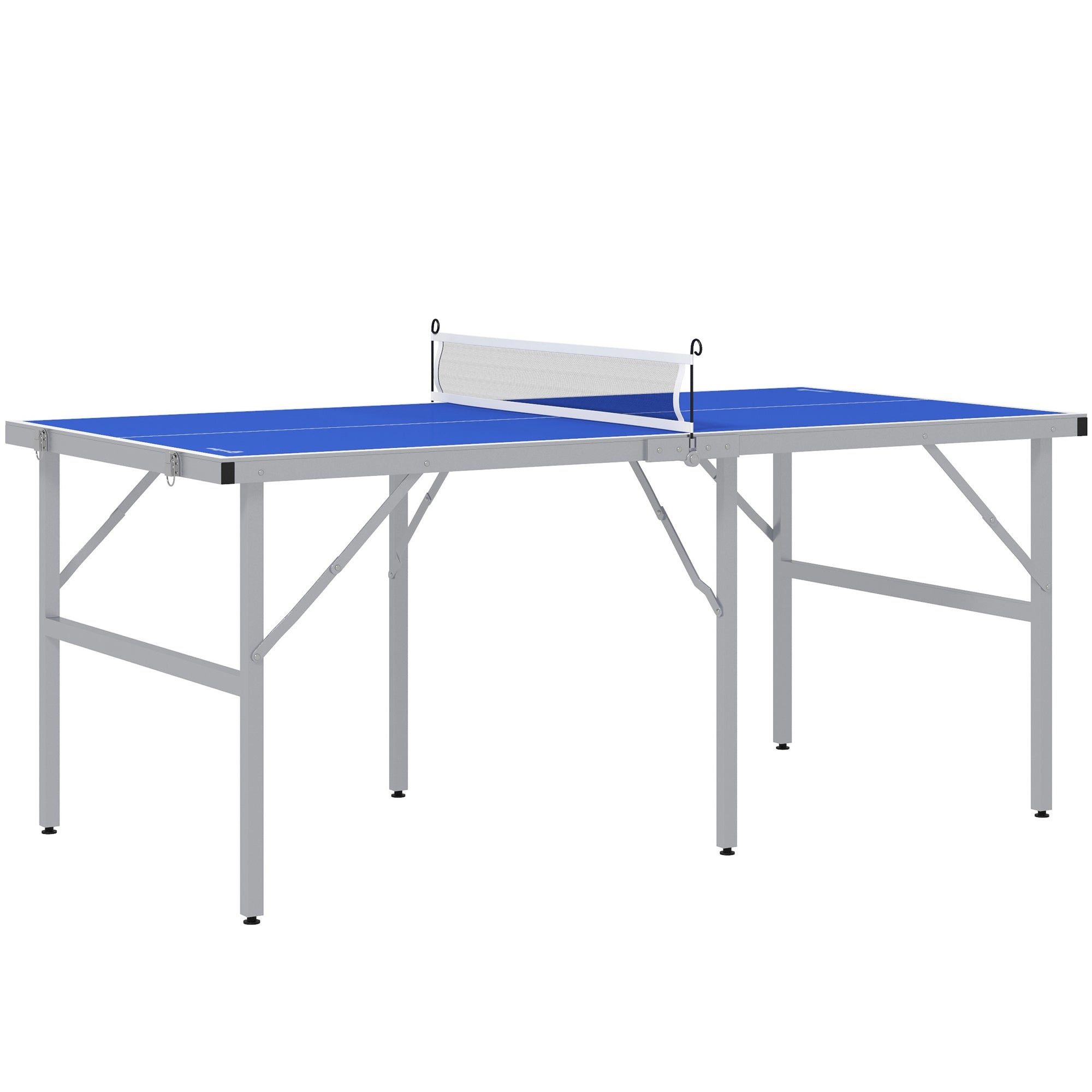 Portable Ping Pong Table Set, Table Tennis Table w/ Net, 2 Paddles, 3 Balls for Outdoor and Indoor, Easy Assembly, Blue Game Tables at Gallery Canada
