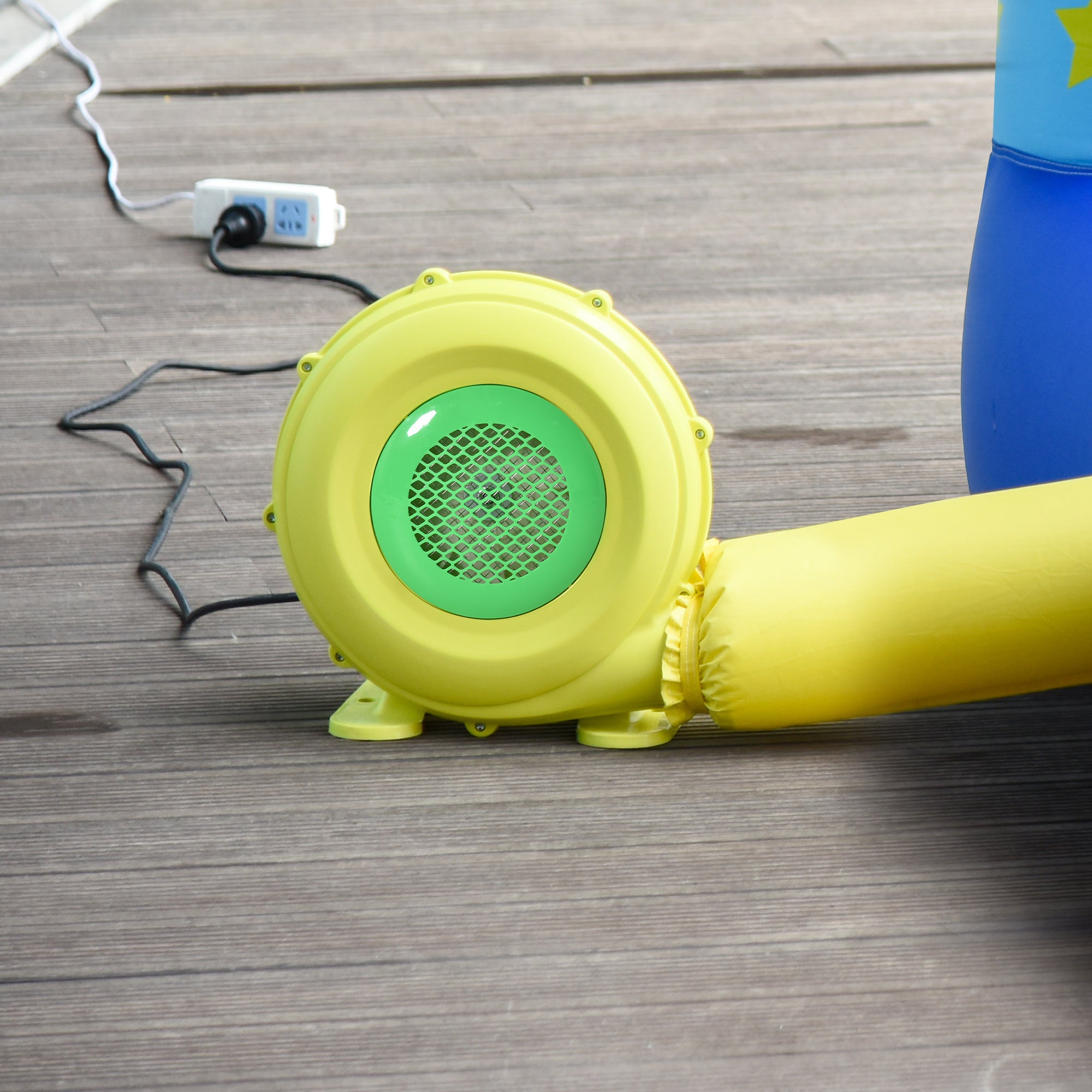 Electric Air Blower 450-Watt Fan Blower Compact and Energy Efficient Pump Indoor Outdoor for Inflatable Bounce House, Bouncy Castle and Pneumatic Swimming Pool, Yellow Inflatables at Gallery Canada