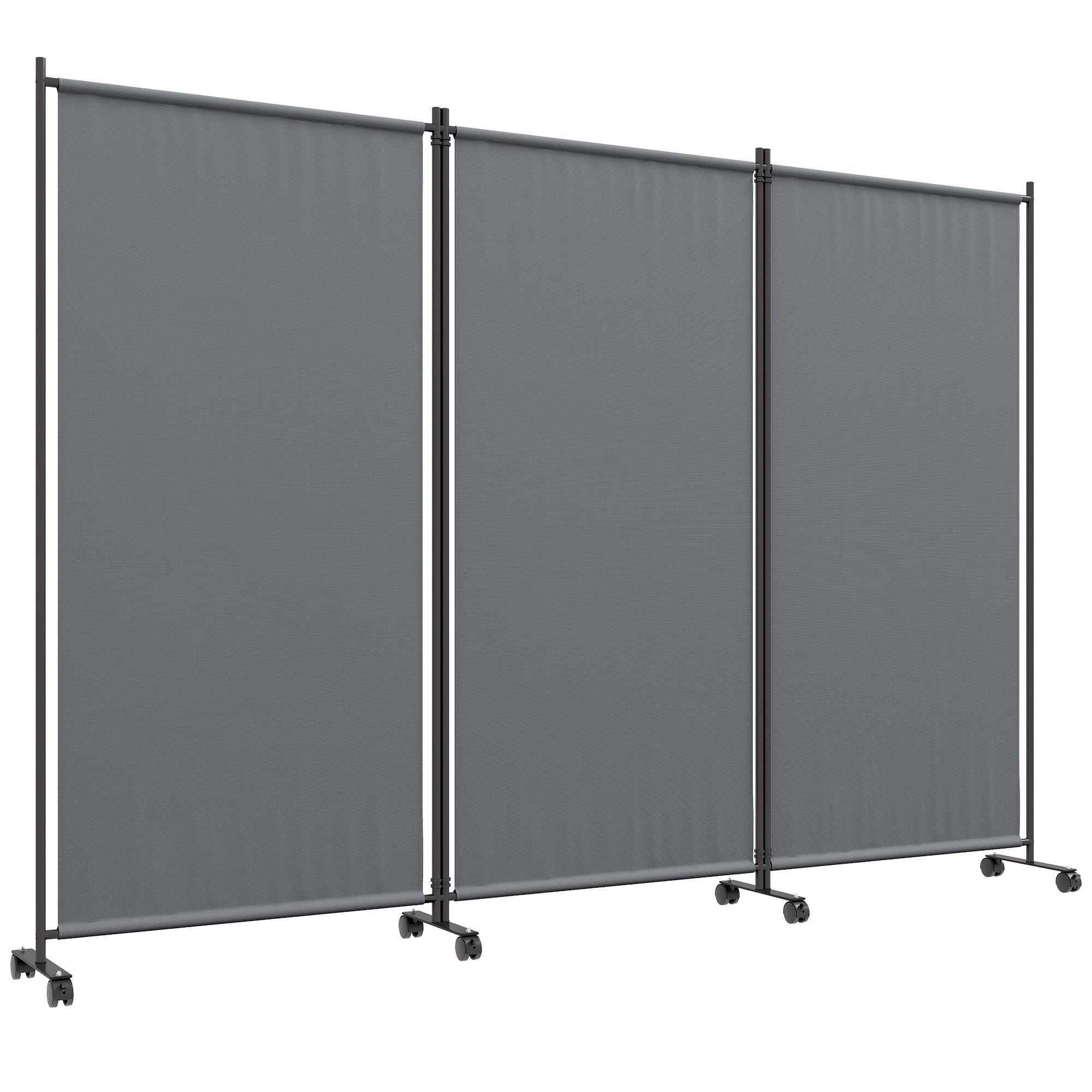 Folding Room Divider with Castor Wheels, Rolling Privacy Screen for Patio Backyard Pool Hot Tub, 6ft Tall Side Awnings at Gallery Canada