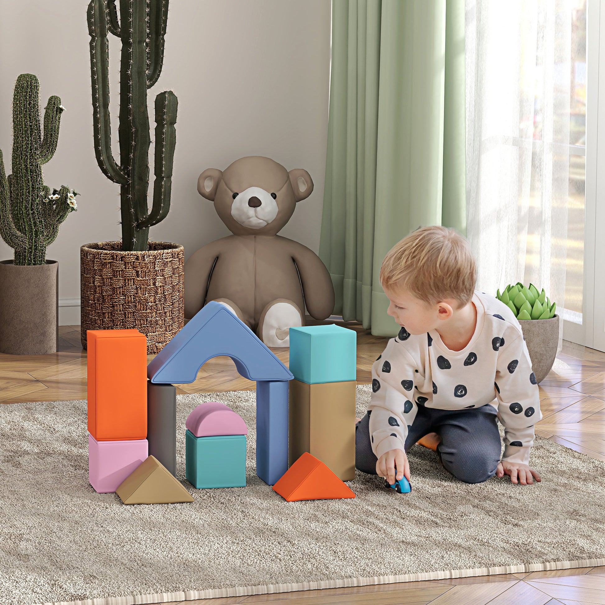 11 Piece Soft Play Equipment for Kids 6-72 Months, Light Colour Baby Gym & Playmats Light colour  at Gallery Canada