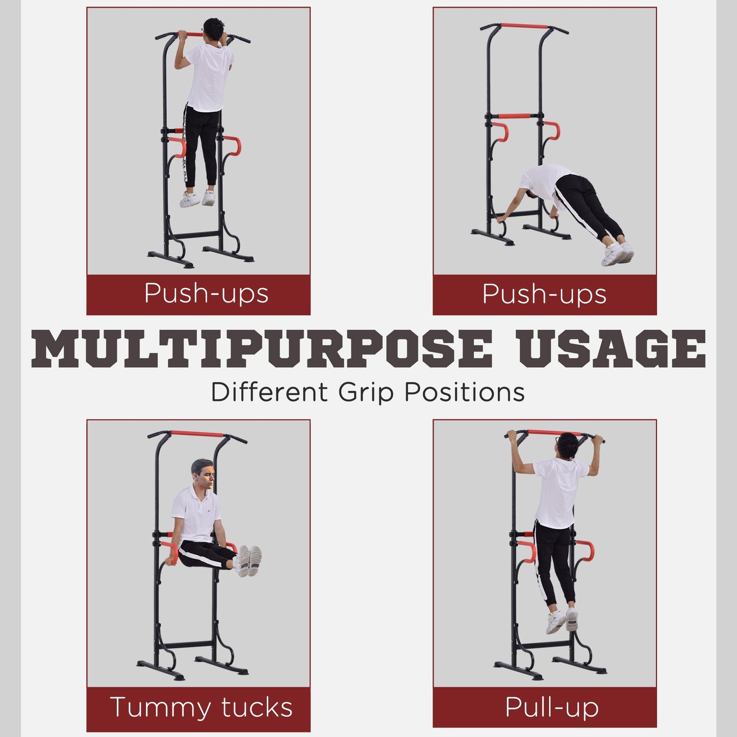 Power Tower Pull Up Bar Dip Station for Home Office Gym Multi-Function Workout Equipment Power Towers   at Gallery Canada