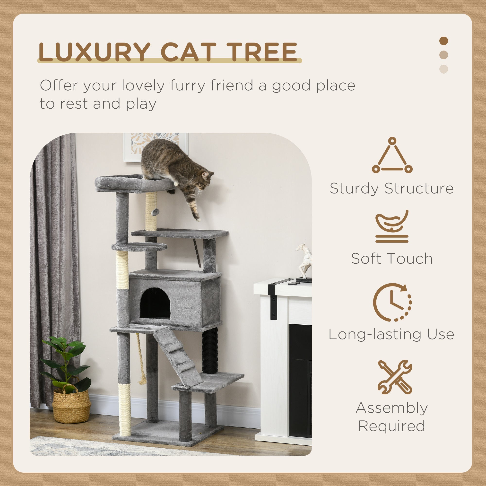 Cat Tree for Large Cats Adult, 58