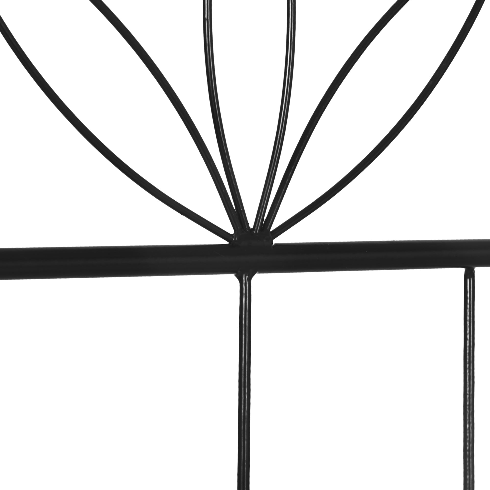 Metal Garden Trellis Pack of 2 for Climbing Plants, Arched Grid Trellis Panels, 20