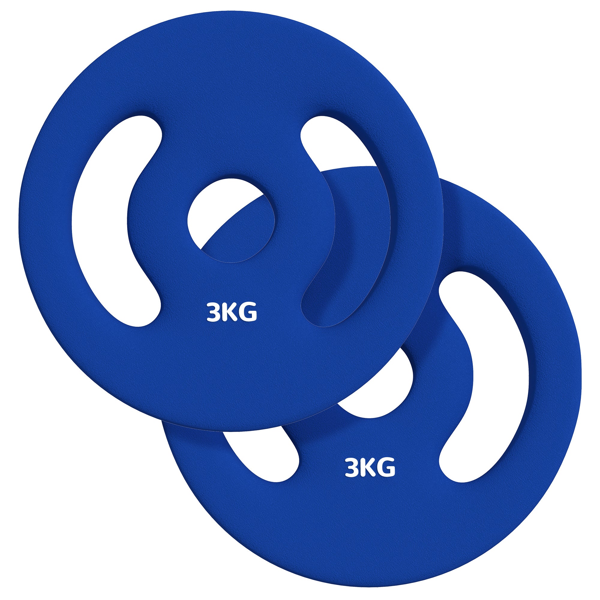 2 x 6.6lbs Standard Weight Plates with Easy-Grip Handles, 1