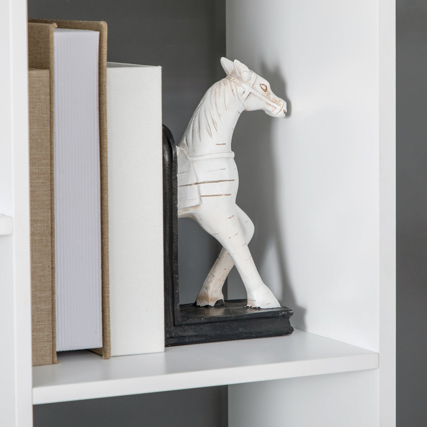 Wooden Bookshelf, Freestanding Bookcase with Drawer, Display Shelf Storage Shelving for Home Office, White White Bookshelves   at Gallery Canada