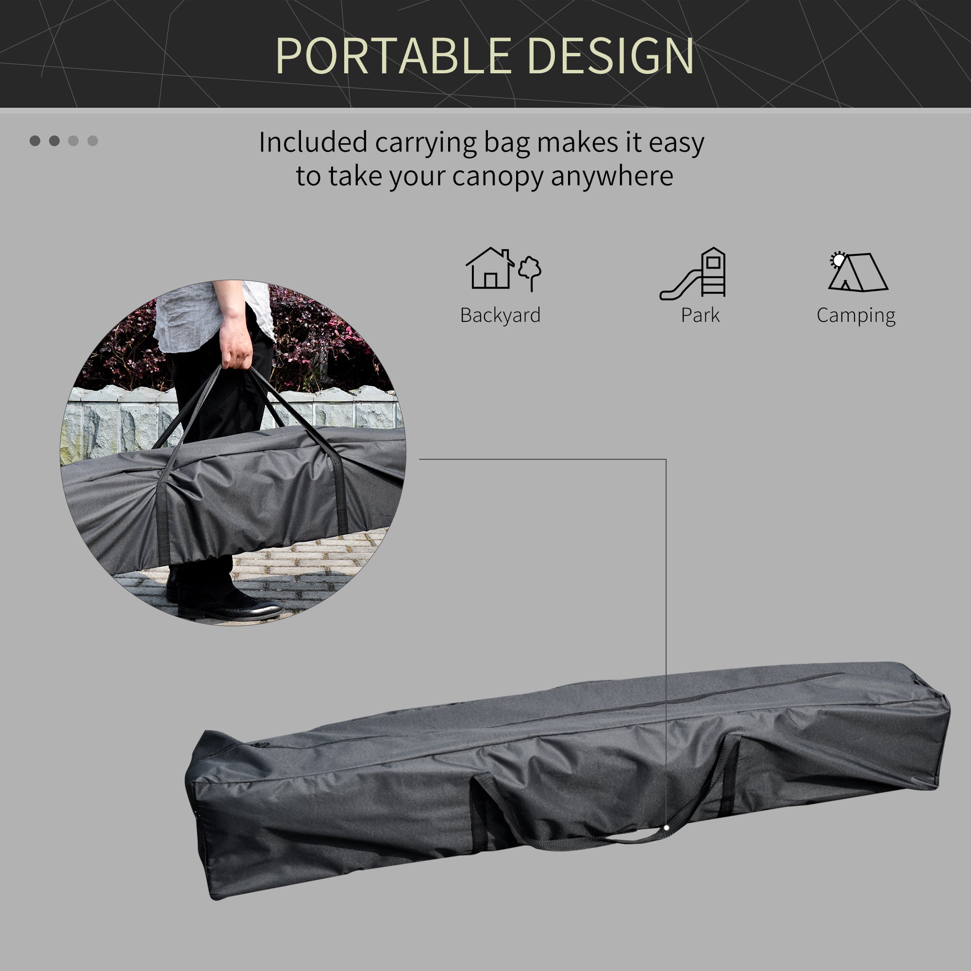 13' x 13' Pop Up Canopy Height Adjustable, Instant Pop Up Canopy Tent with Carrying Bag, Portable Gazebo Tent, White Pop Up Canopies at Gallery Canada
