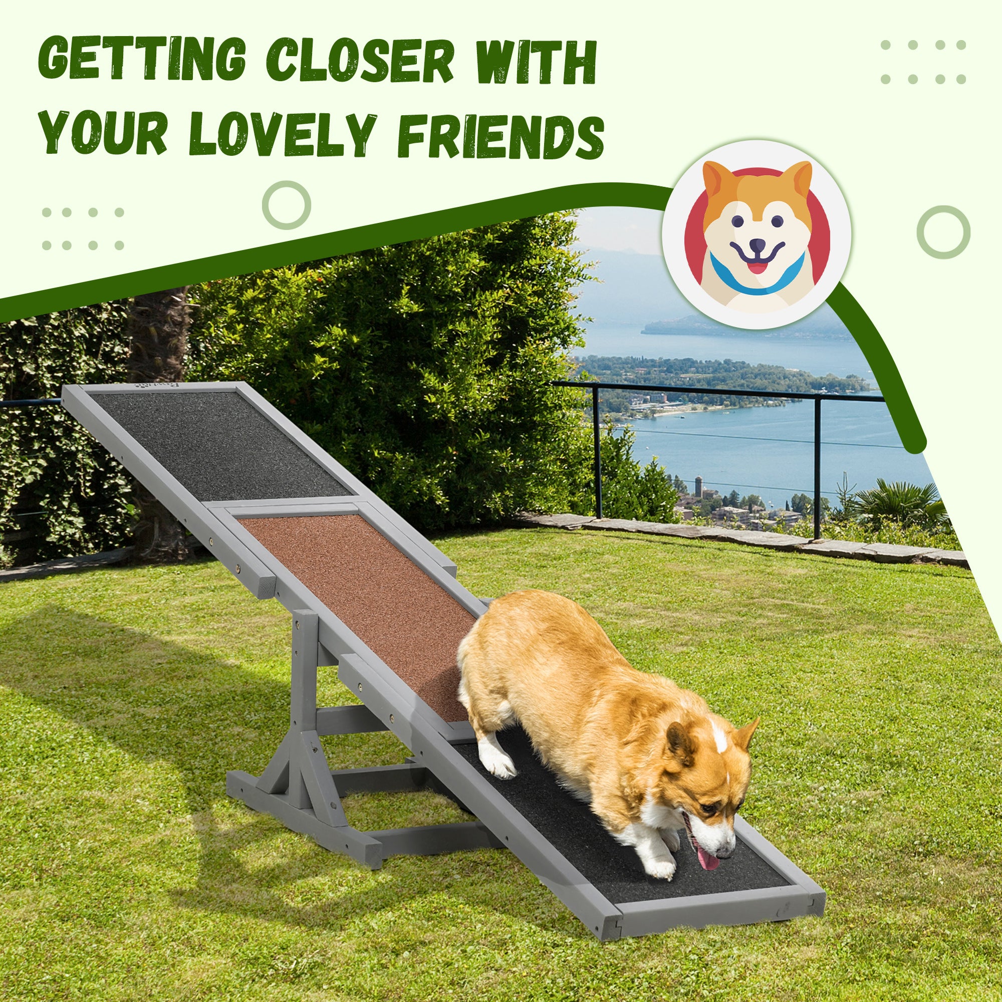 Wood Pet Seesaw Platform Dog Agility Training Equipment Run Game Toy Weather Resistant Pet Supplies Grey Dog Agility Training Equipment at Gallery Canada