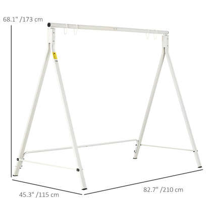 Metal Swing Stand Swing Frame, Hanging Chair Stand Only, 528 LBS Weight Capacity, for Backyard, Patio, Lawn, White Hammock Stands   at Gallery Canada