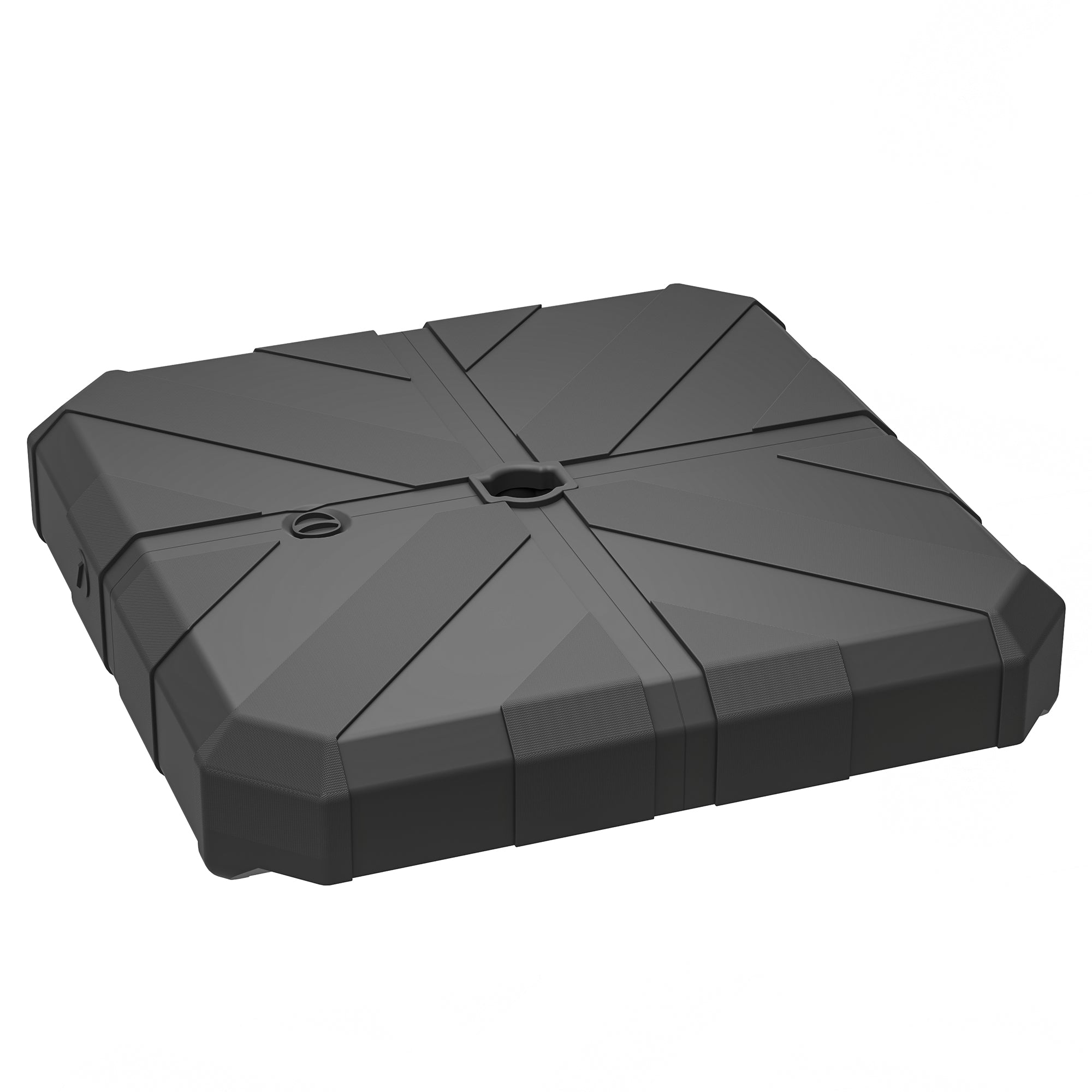 Square Patio Umbrella Base Weight, Heavy Duty Cantilever Offset Umbrella Base, Filled Up to 143lbs with Stand or 130lbs with Water for Garden Poolside, Black Umbrella Bases at Gallery Canada